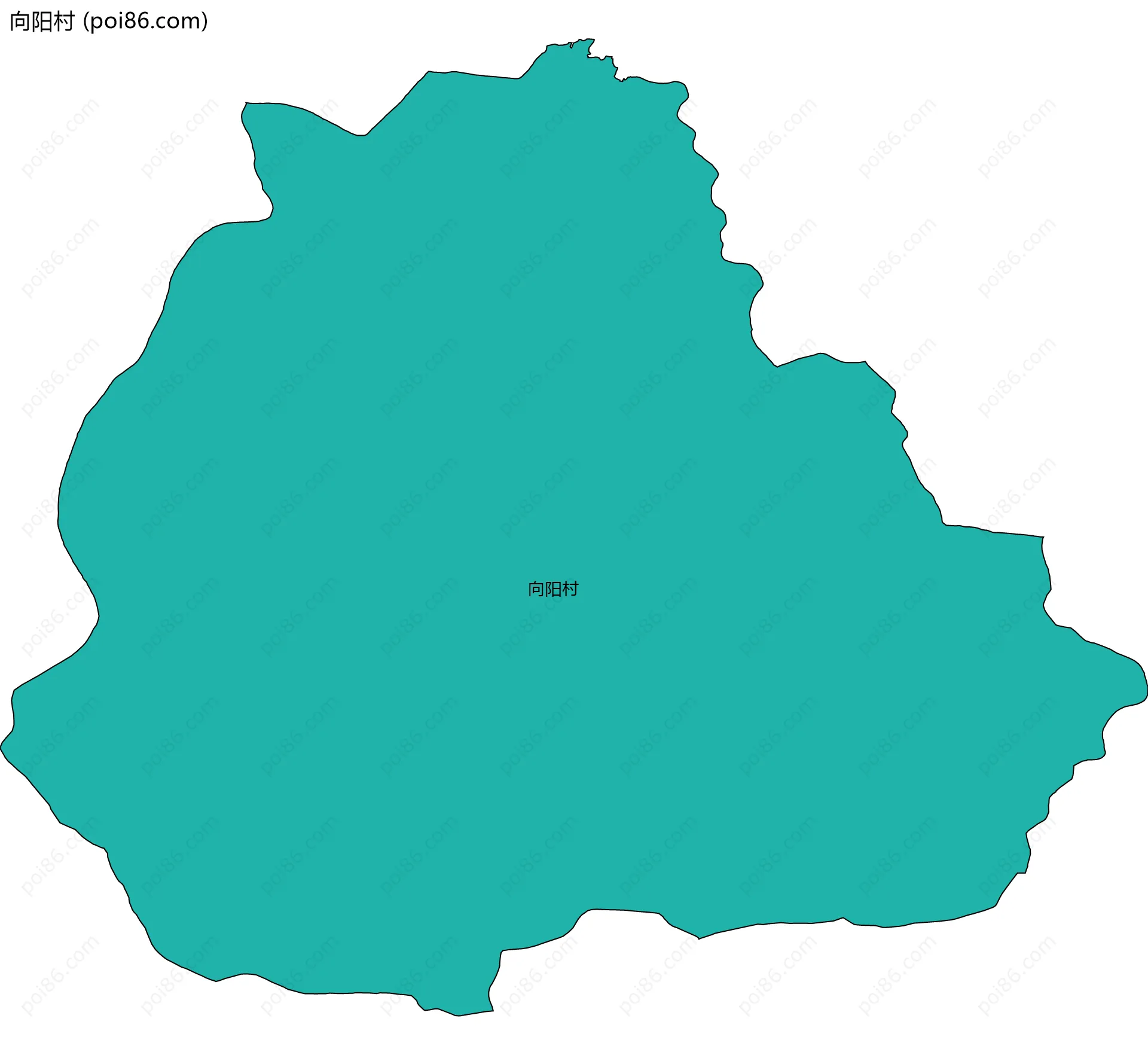 向阳村边界地图