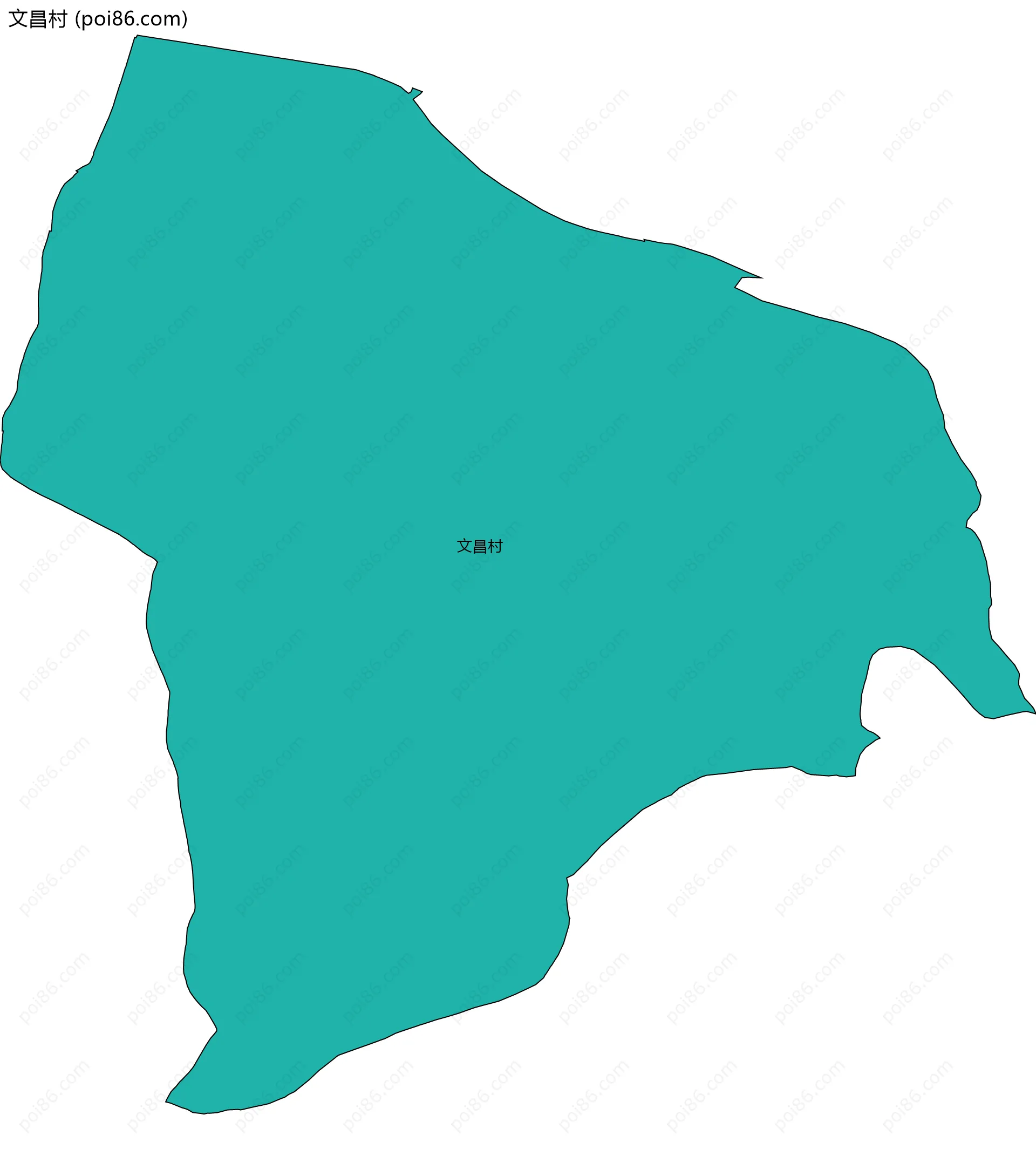 文昌村边界地图