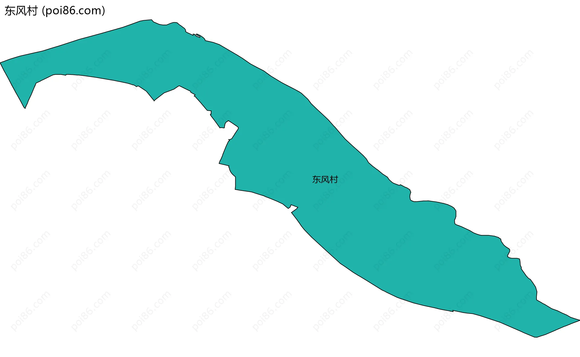东风村边界地图