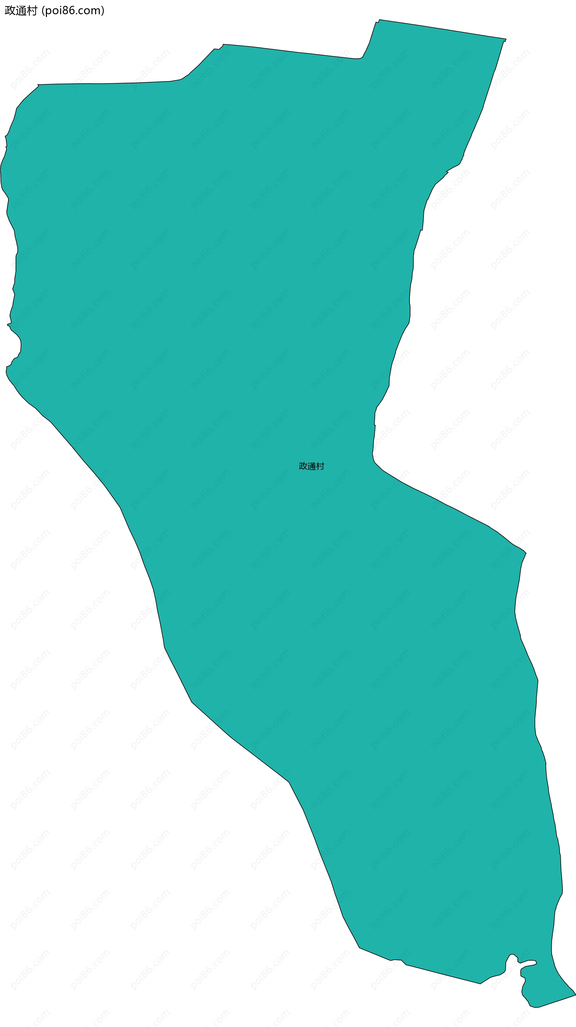 政通村边界地图