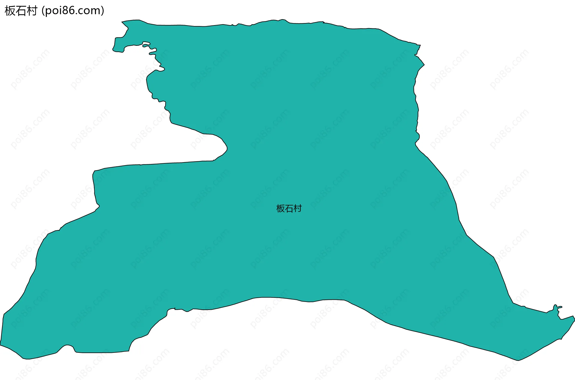 板石村边界地图