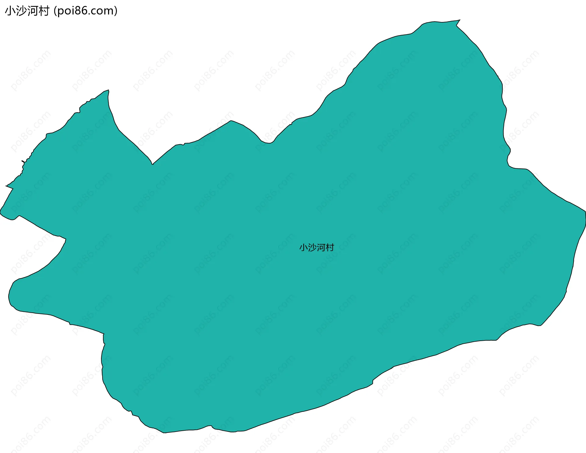 小沙河村边界地图
