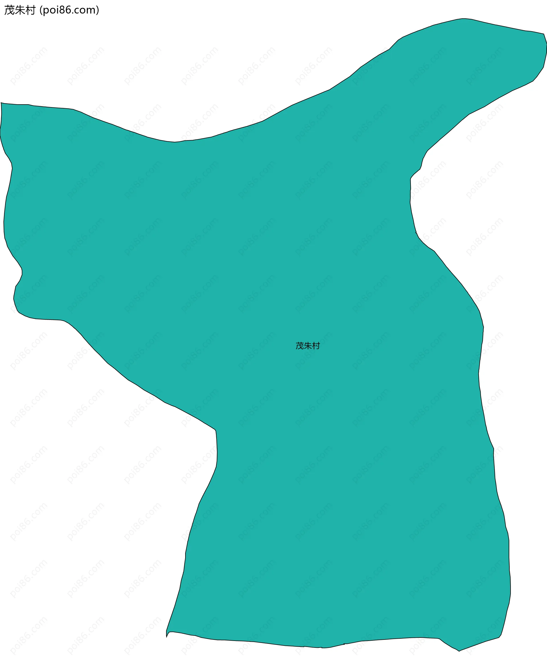 茂朱村边界地图