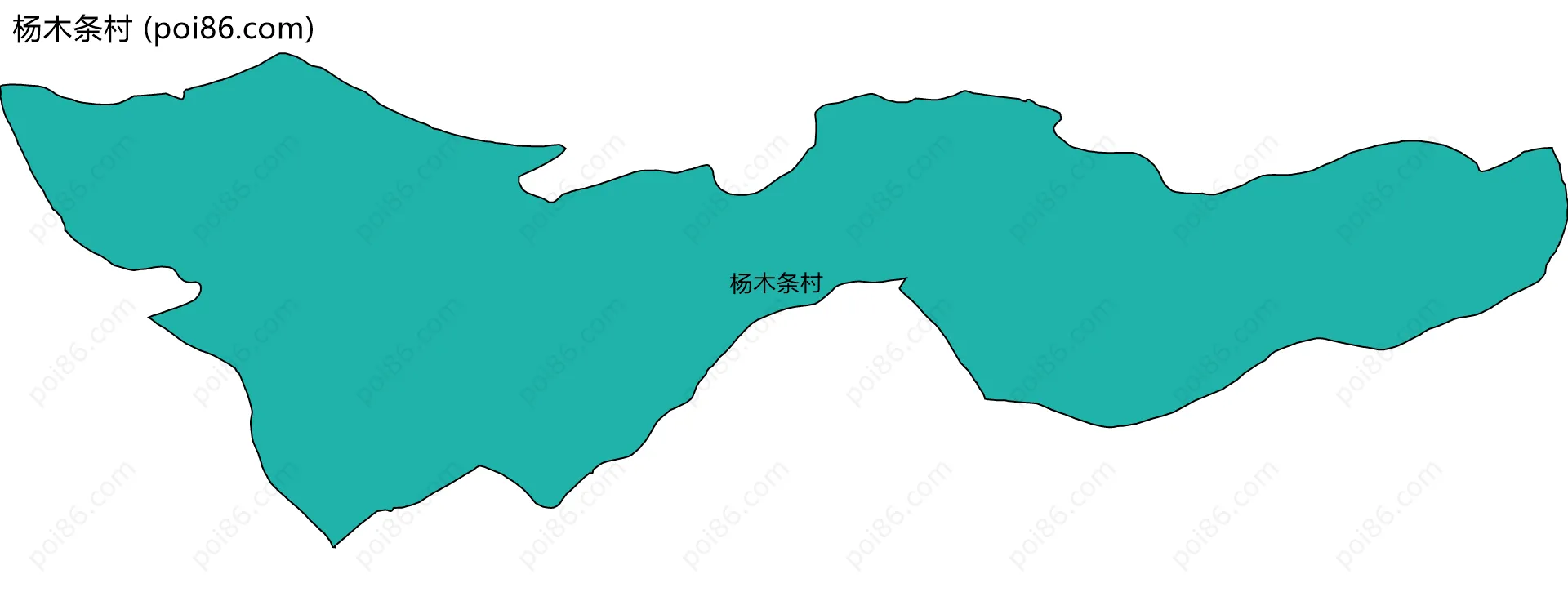 杨木条村边界地图