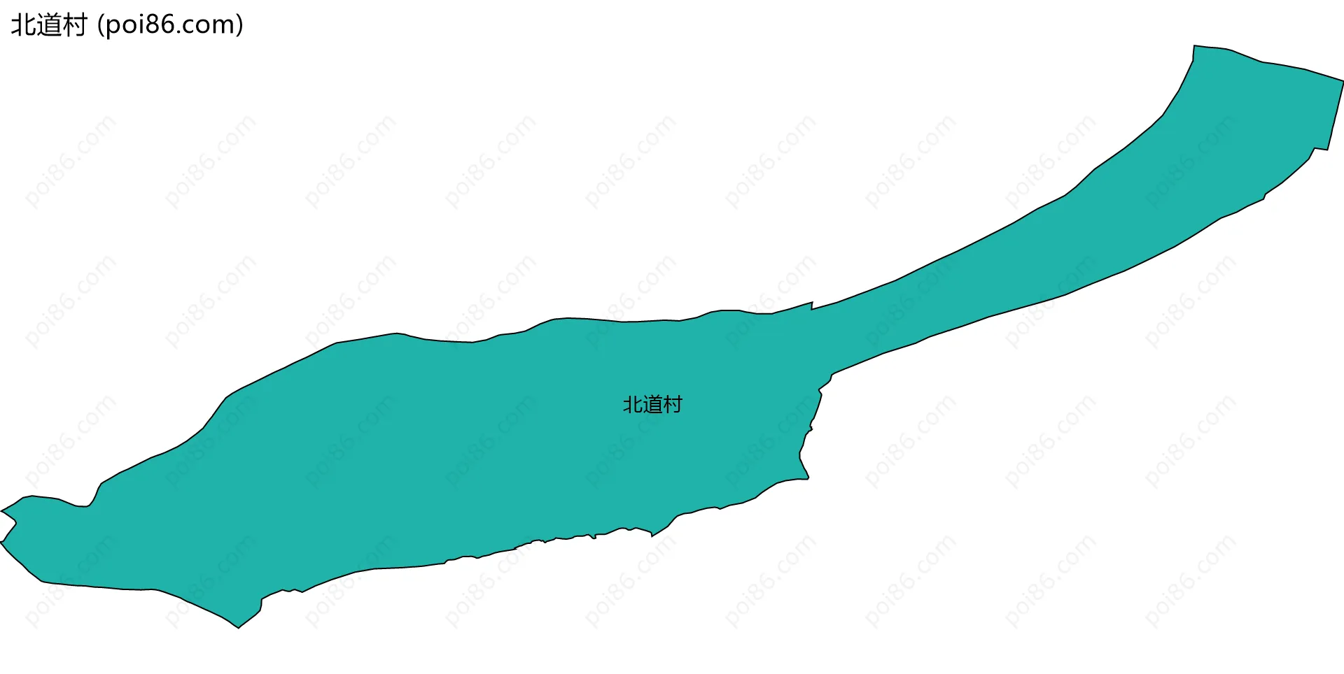 北道村边界地图