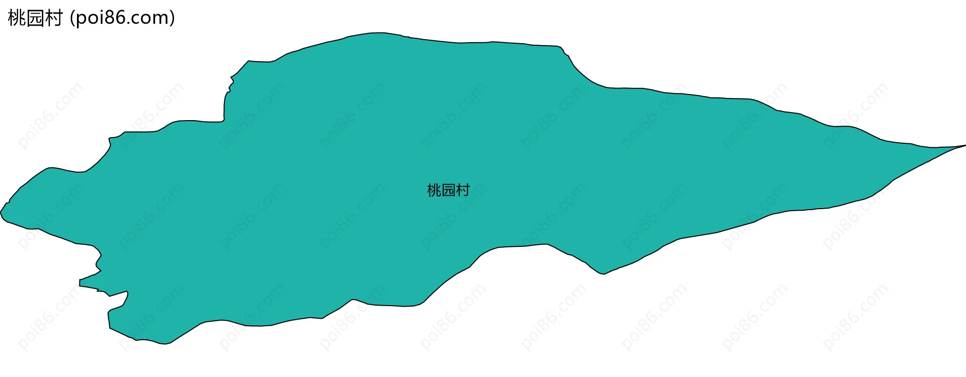 桃园村边界地图