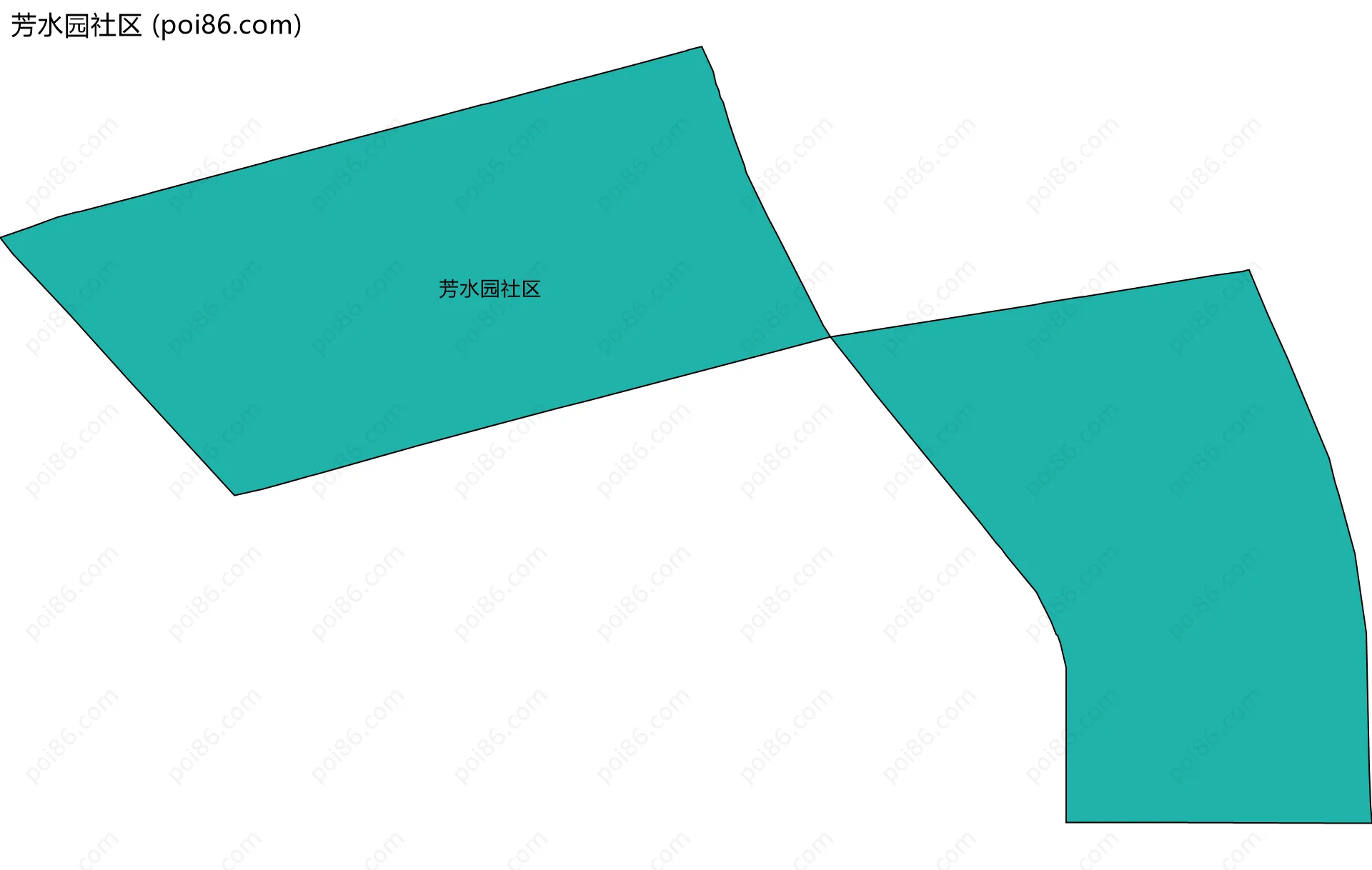 芳水园社区边界地图