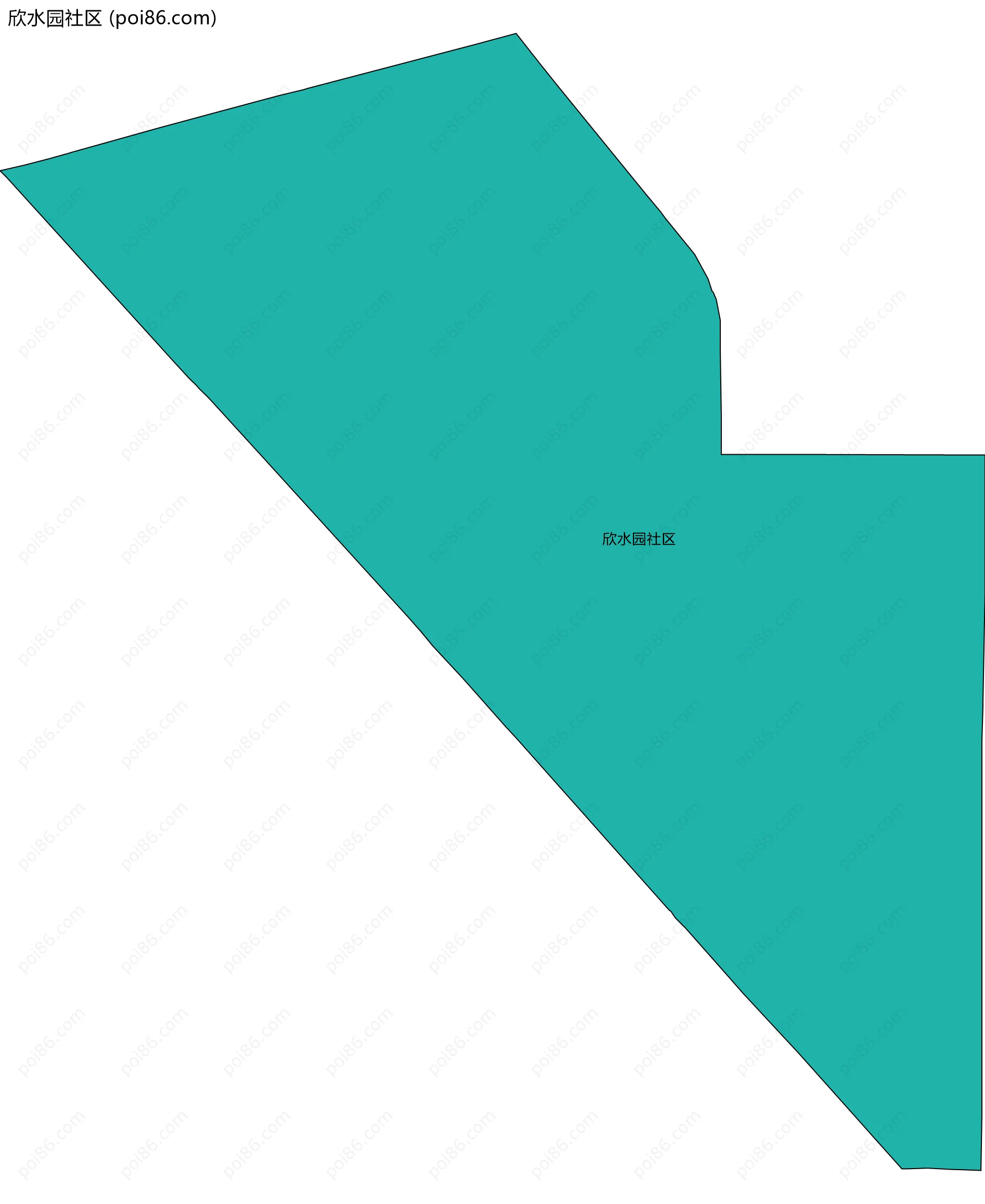 欣水园社区边界地图