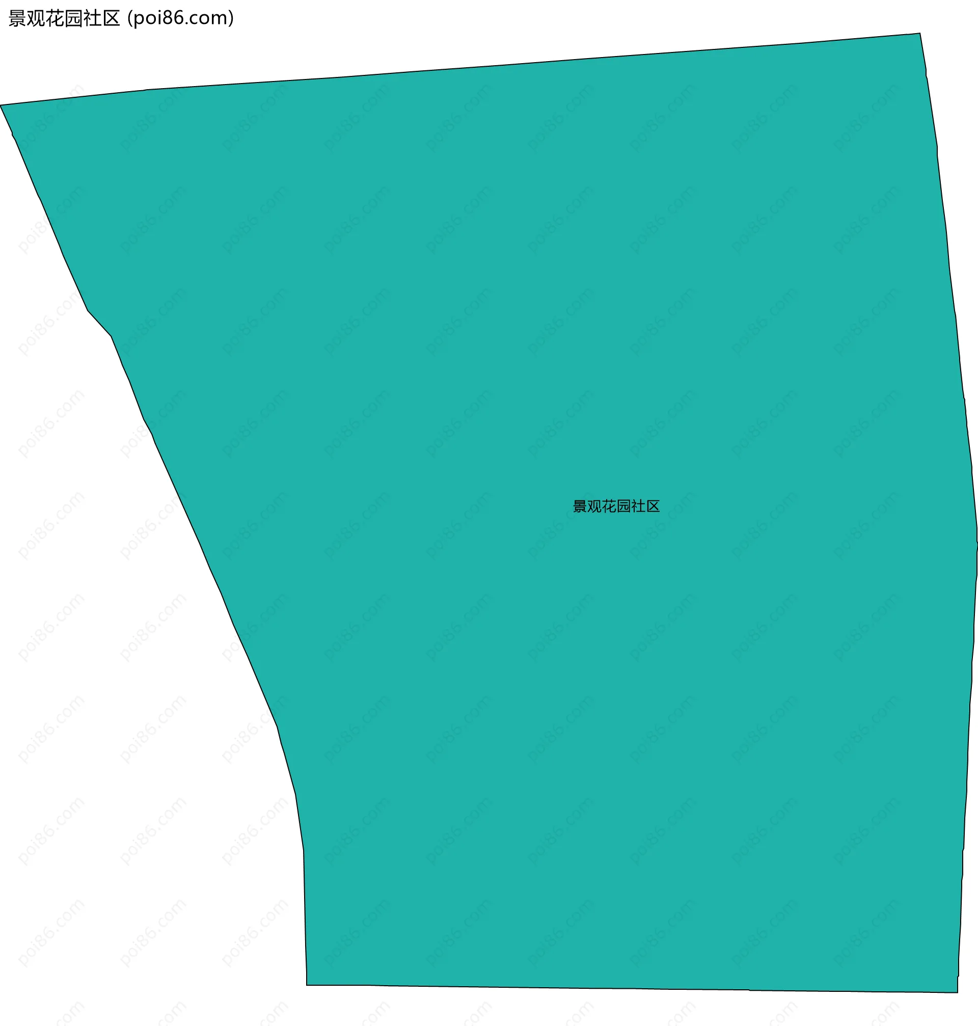 景观花园社区边界地图