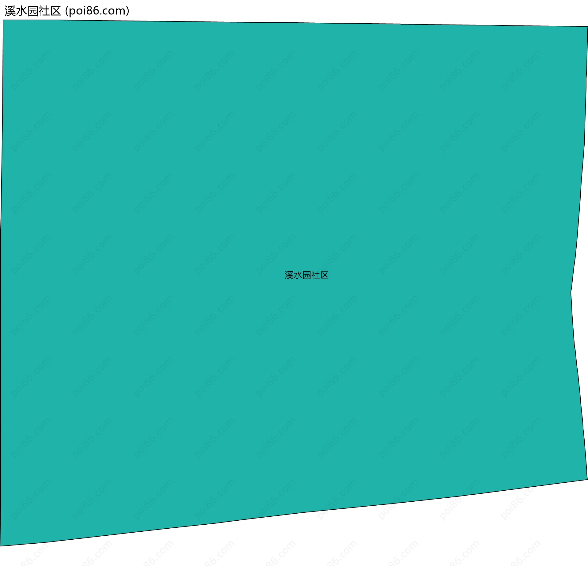 溪水园社区边界地图