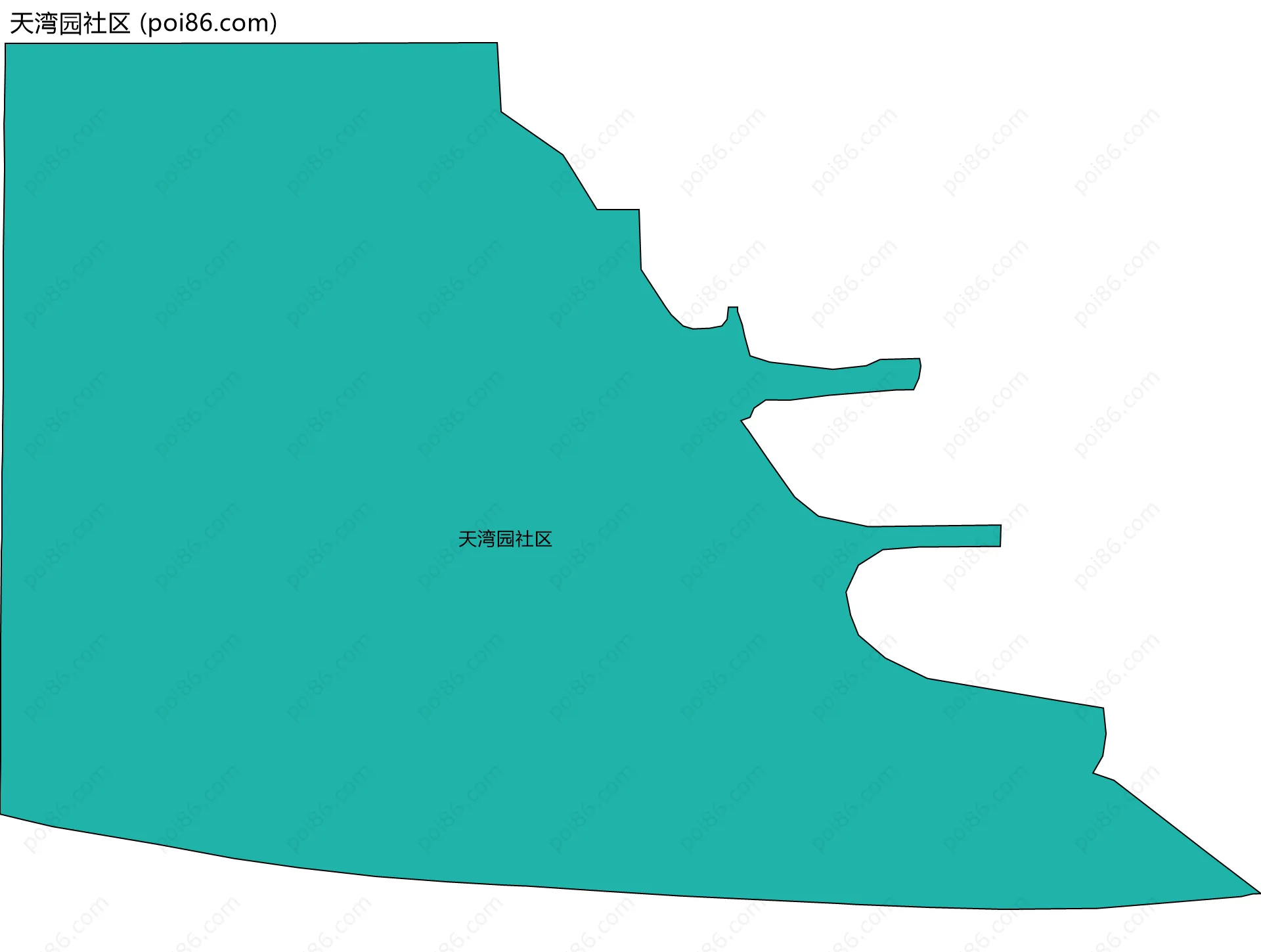 天湾园社区边界地图