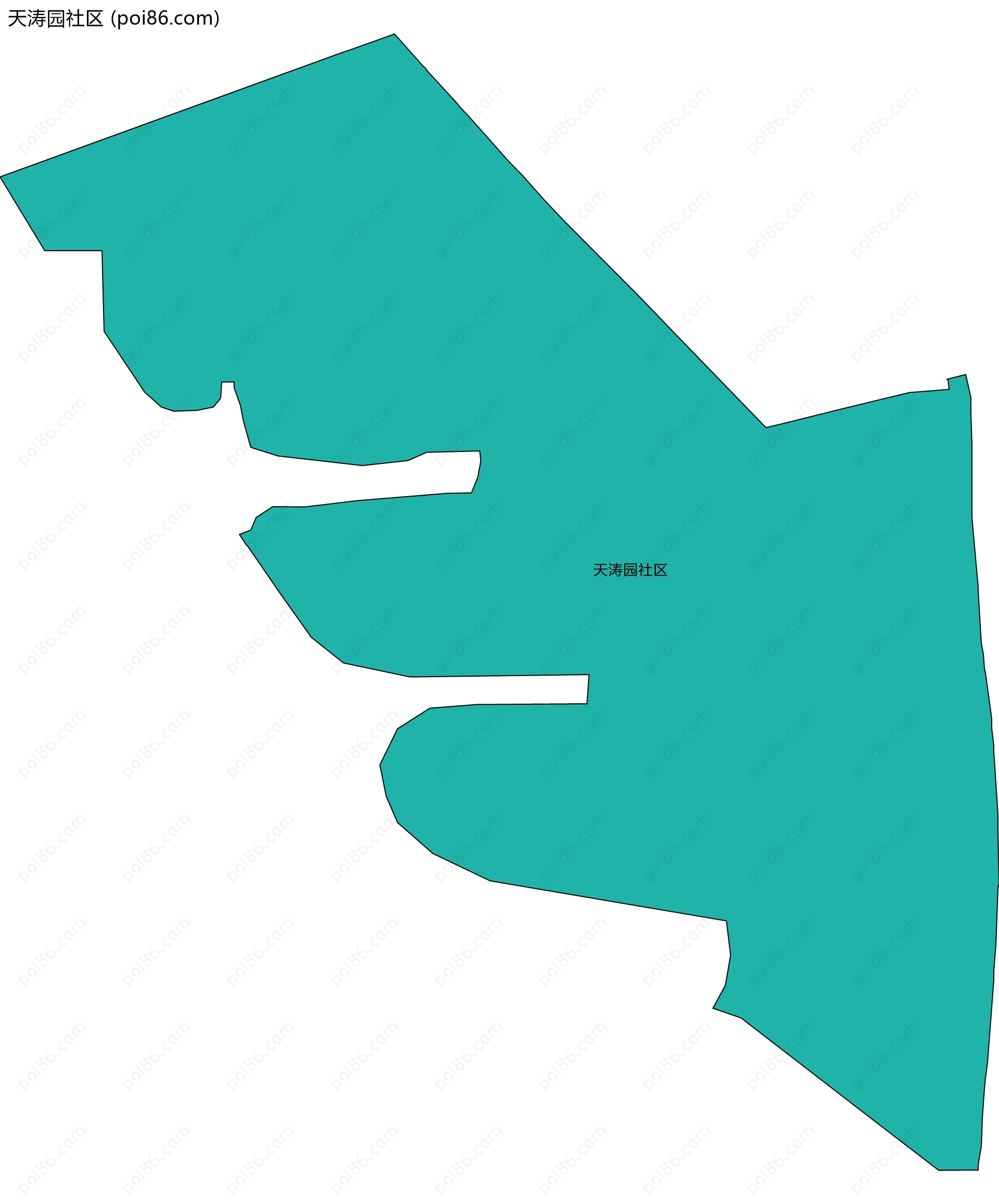 天涛园社区边界地图