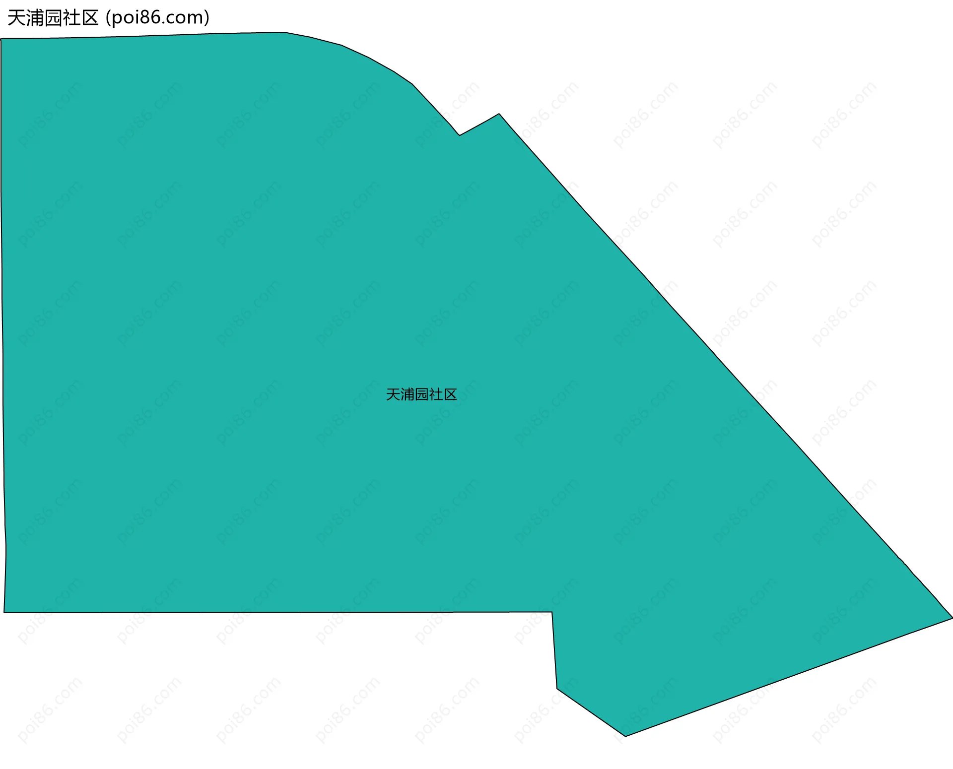 天浦园社区边界地图
