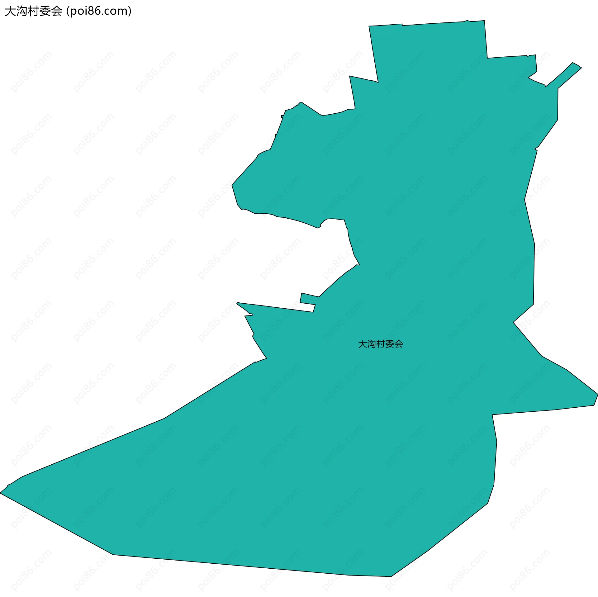 大沟村委会边界地图