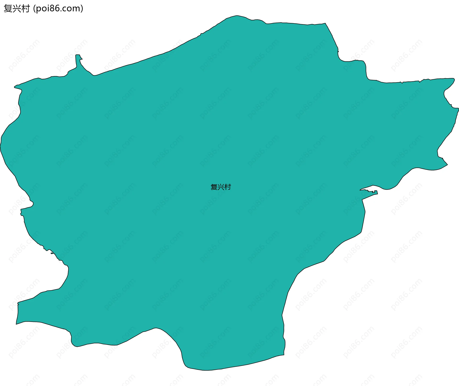 复兴村边界地图