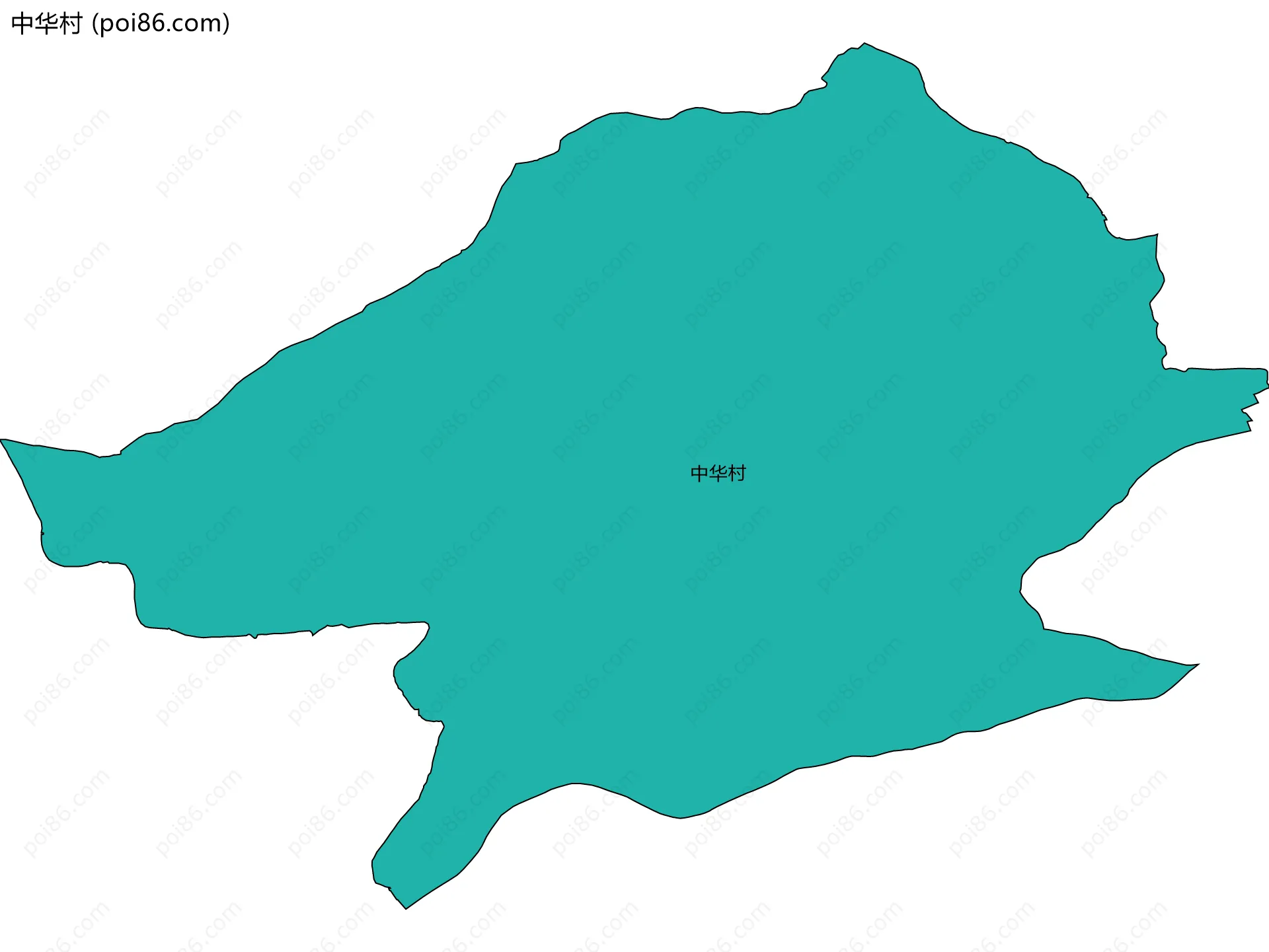 中华村边界地图