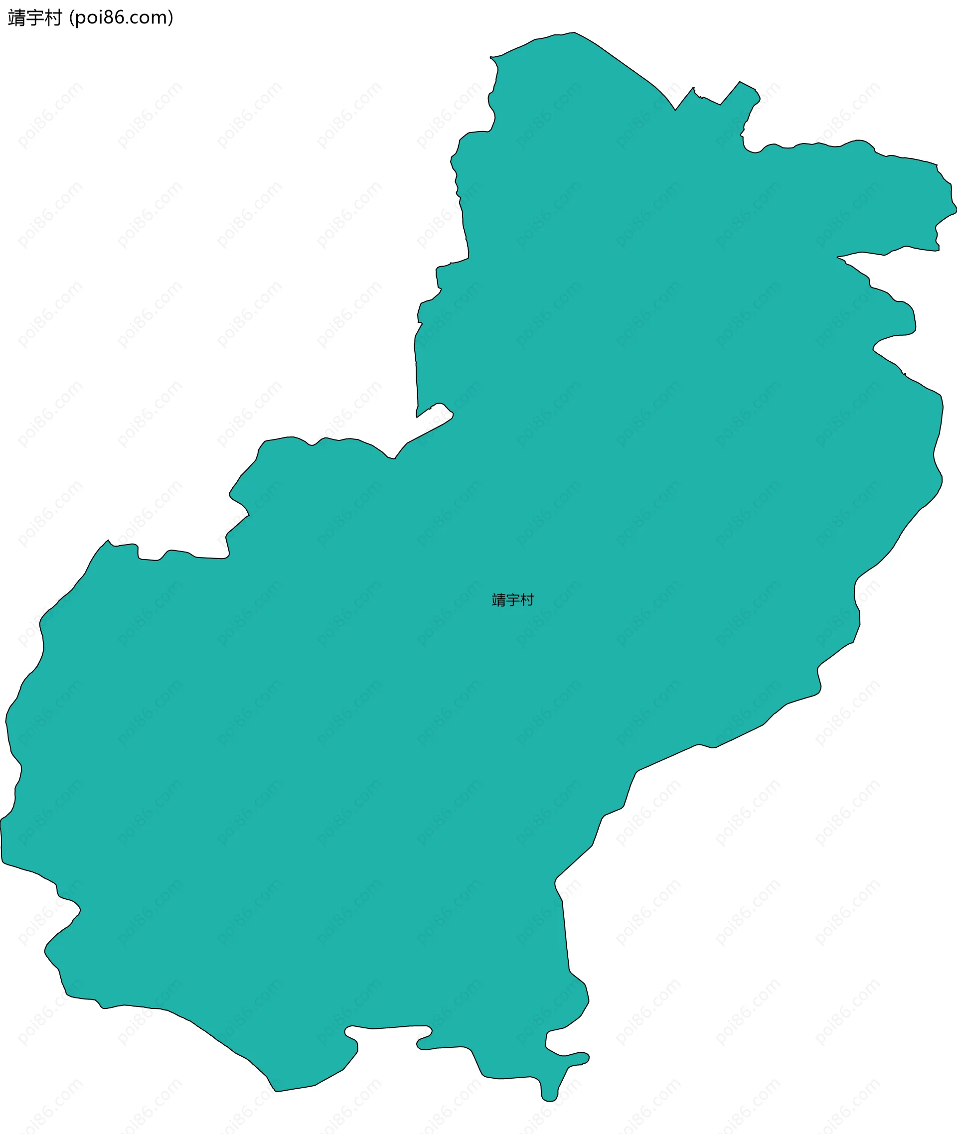 靖宇村边界地图