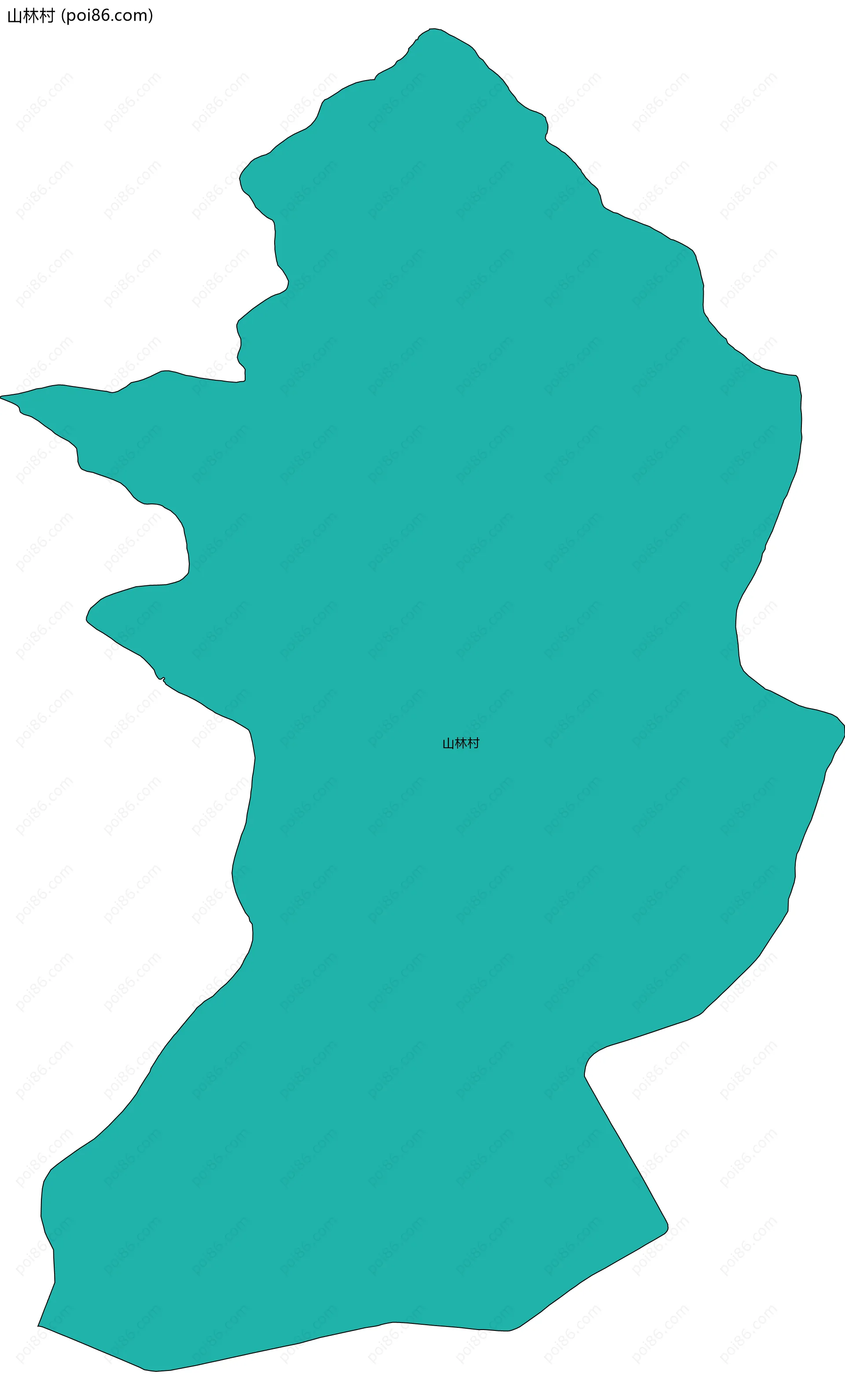 山林村边界地图