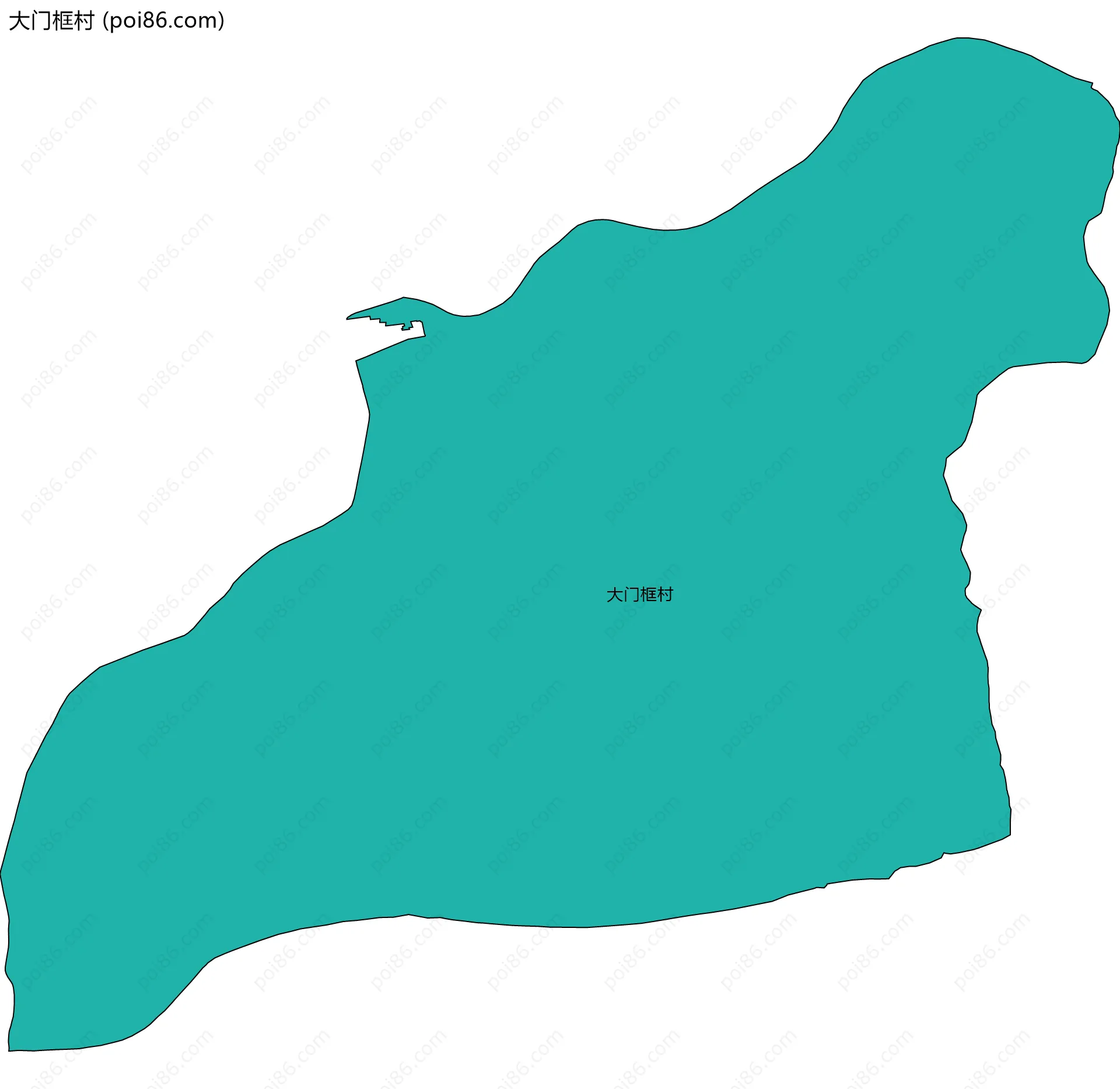 大门框村边界地图