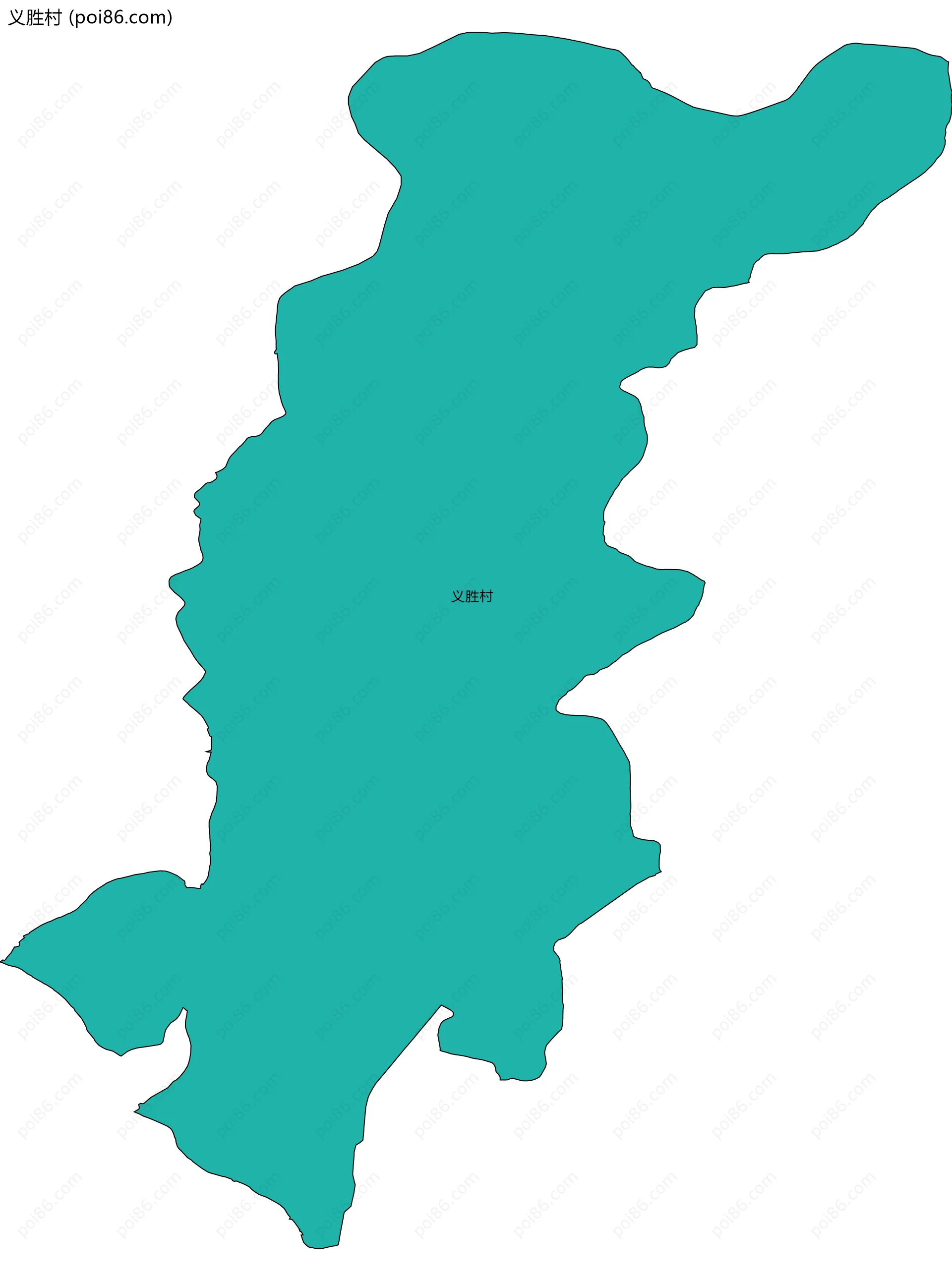 义胜村边界地图