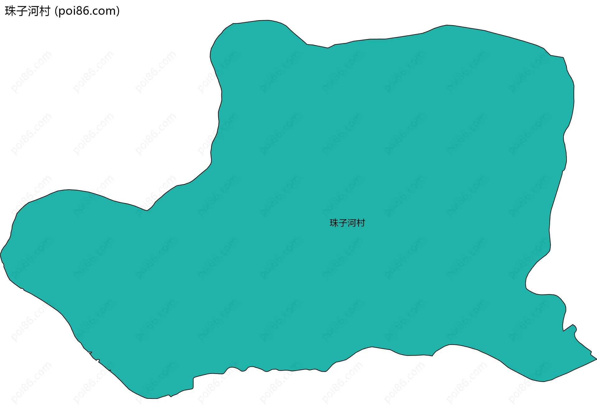 珠子河村边界地图