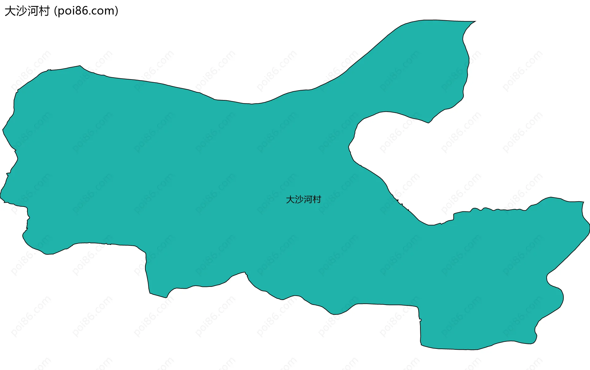 大沙河村边界地图
