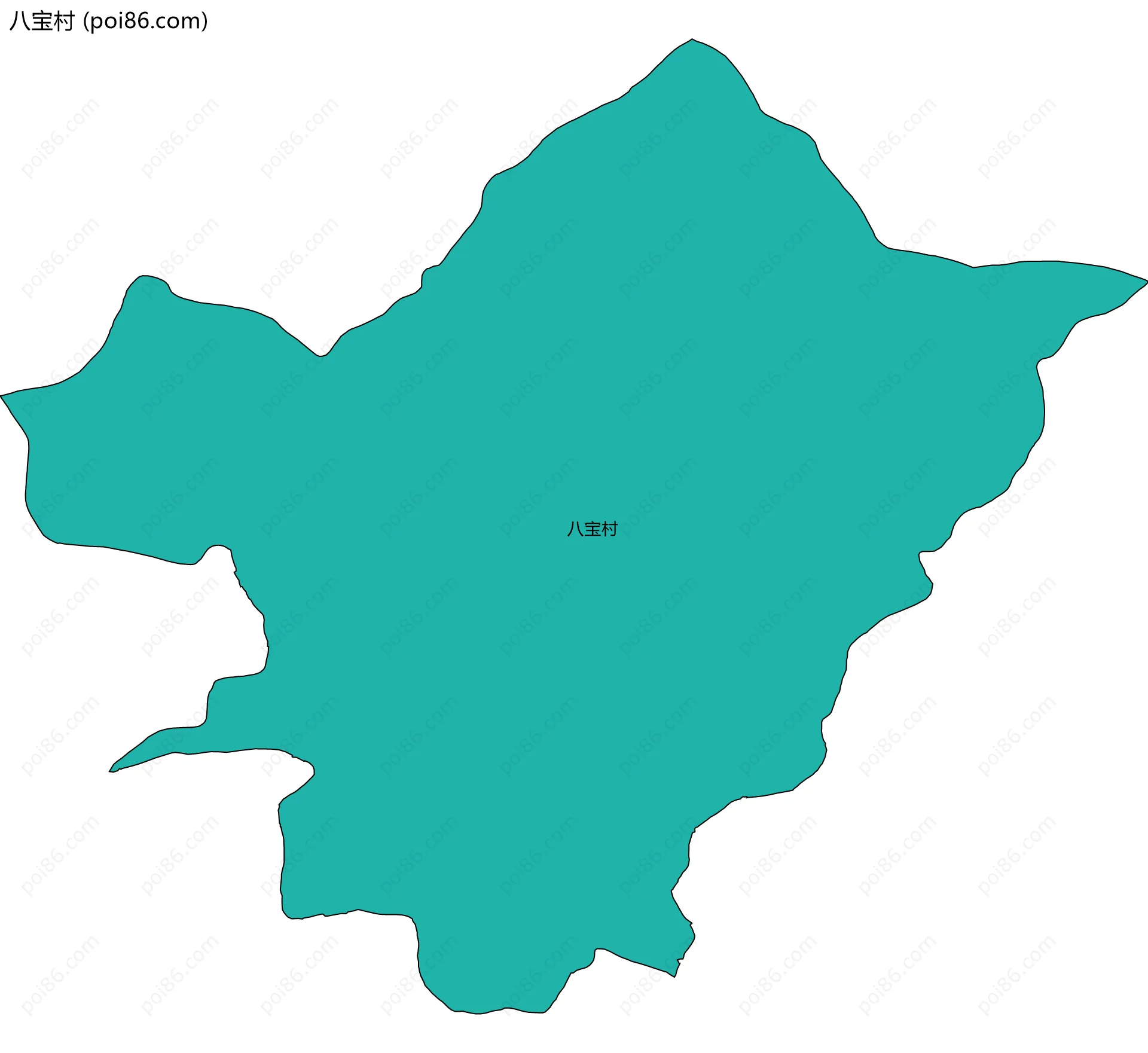 八宝村边界地图
