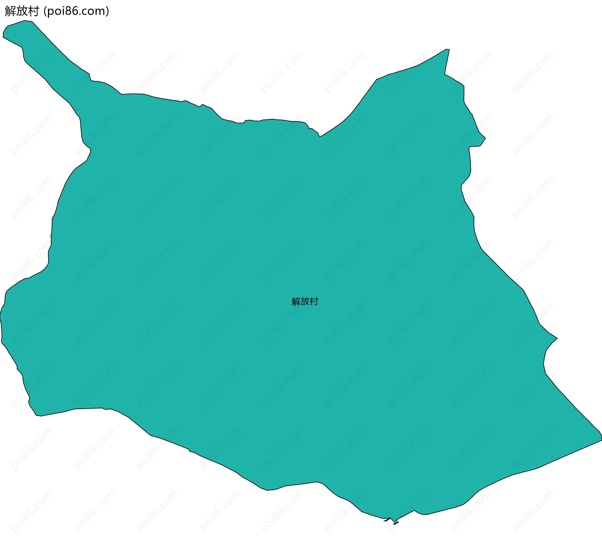 解放村边界地图