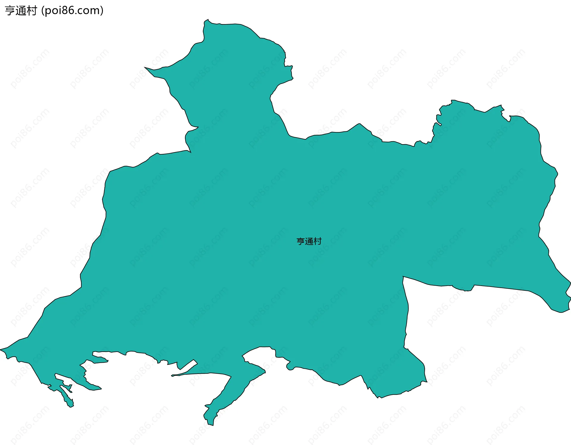 亨通村边界地图