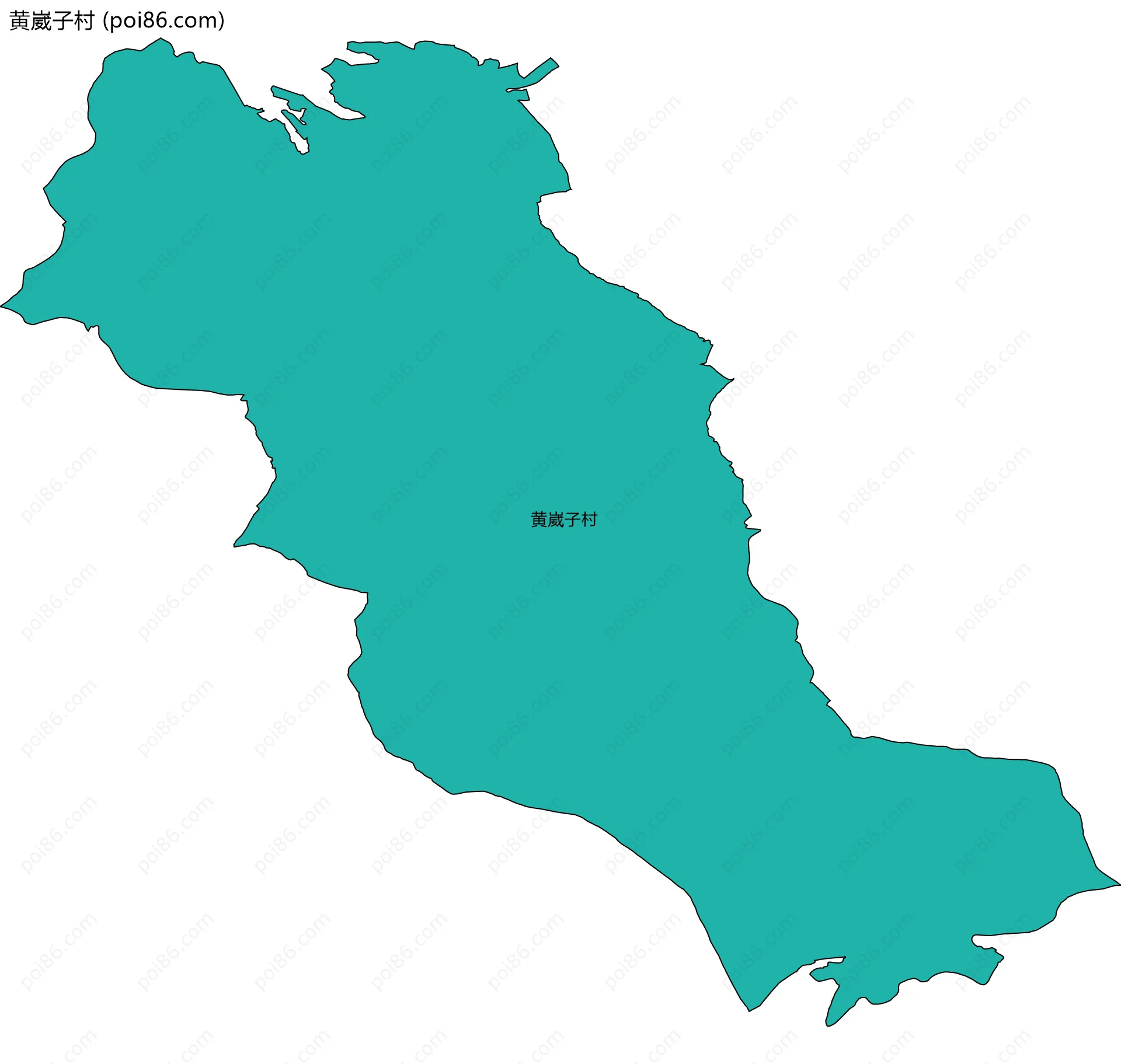 黄崴子村边界地图