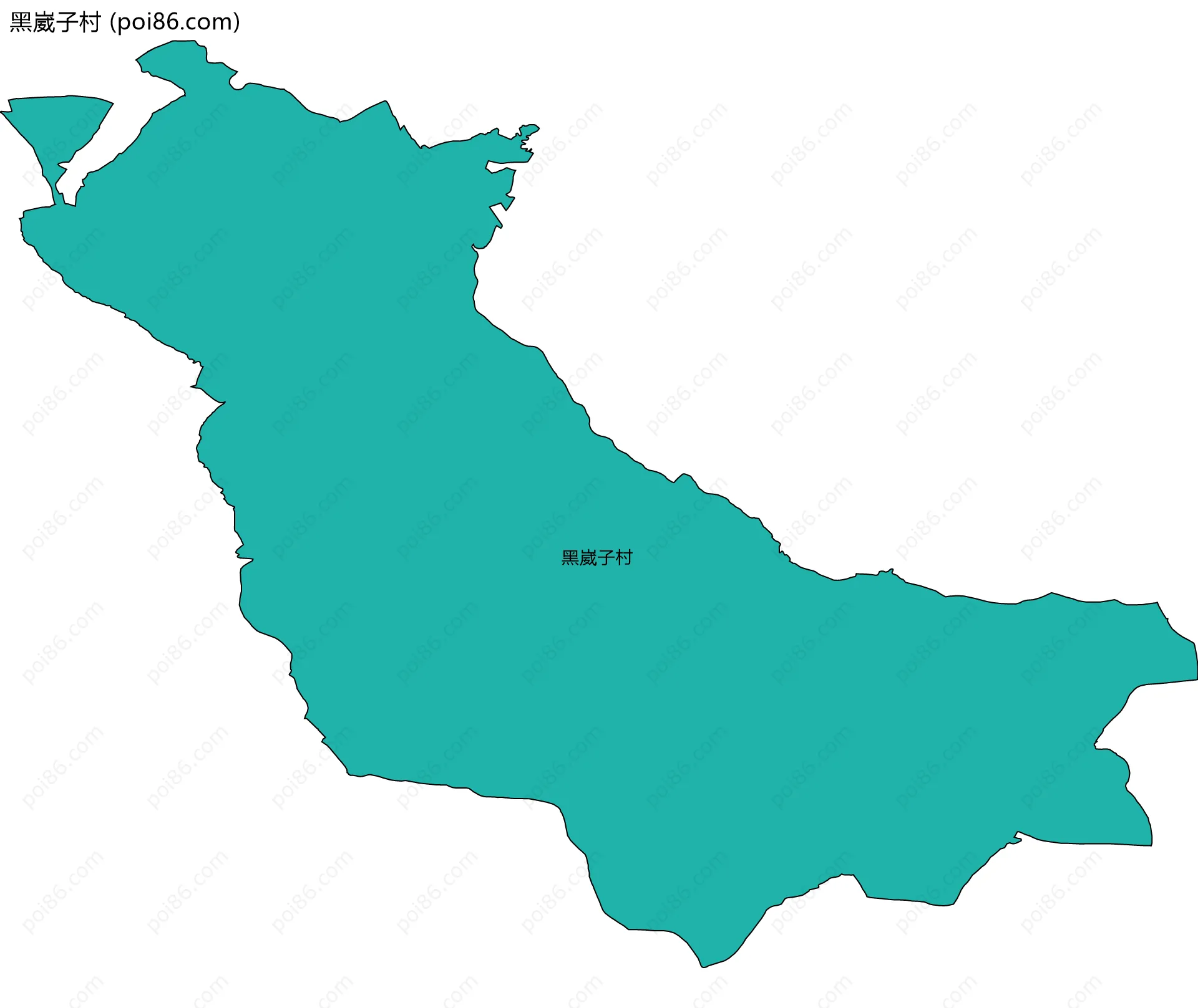 黑崴子村边界地图