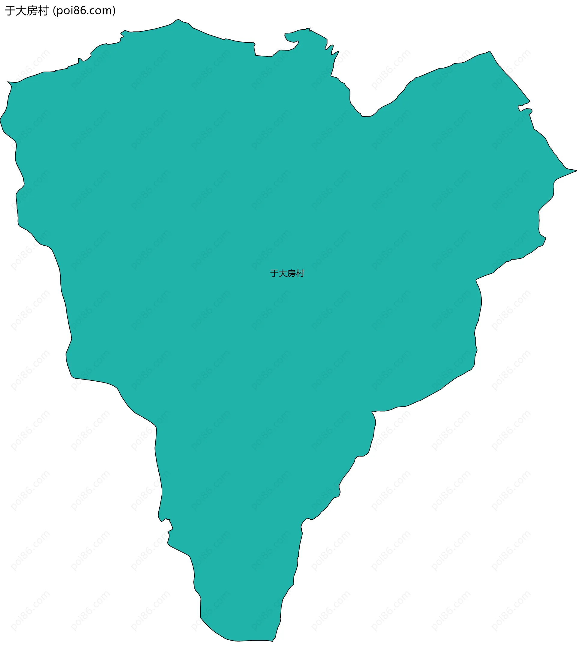 于大房村边界地图