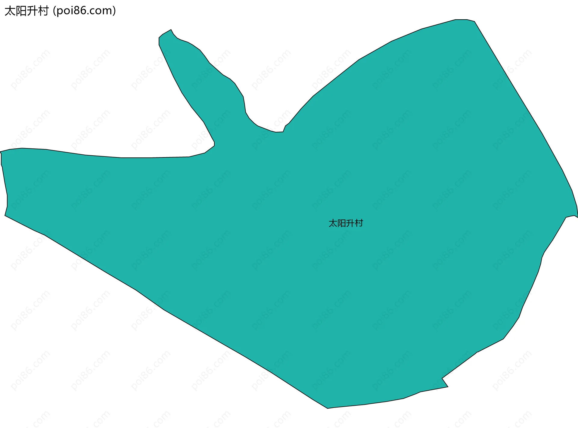太阳升村边界地图