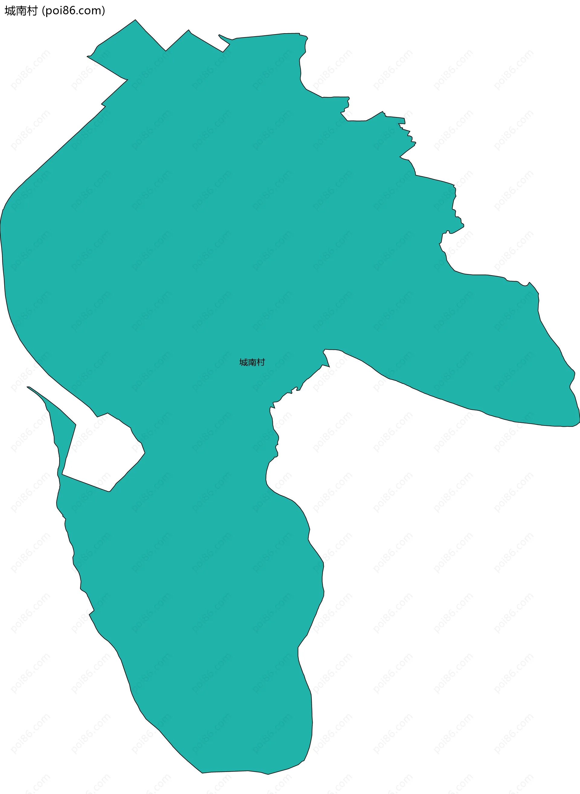 城南村边界地图