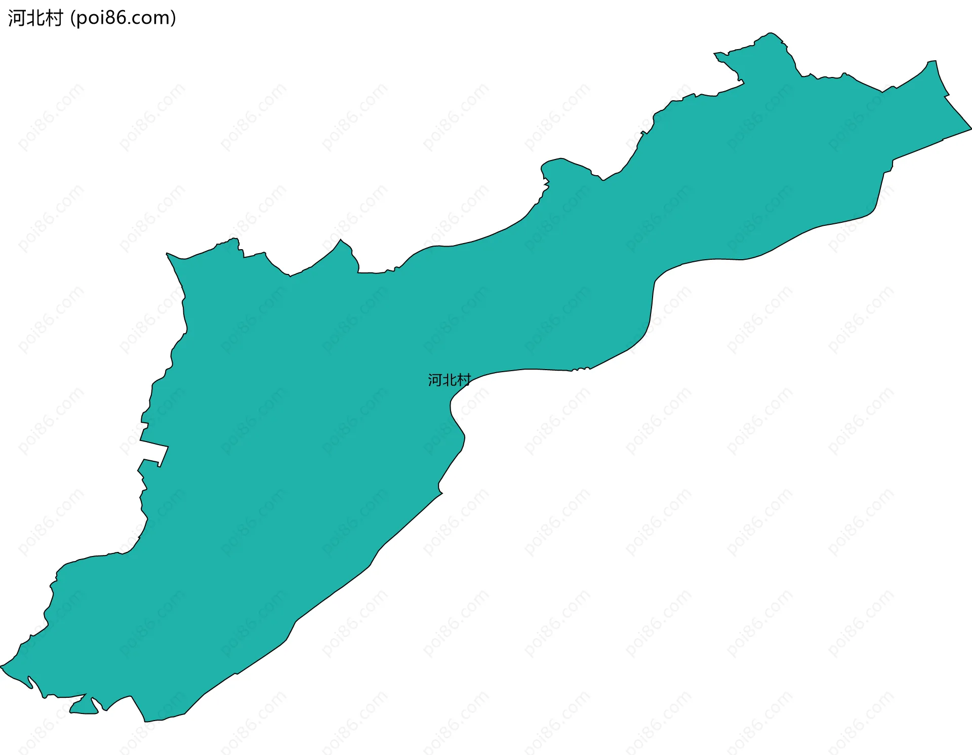 河北村边界地图