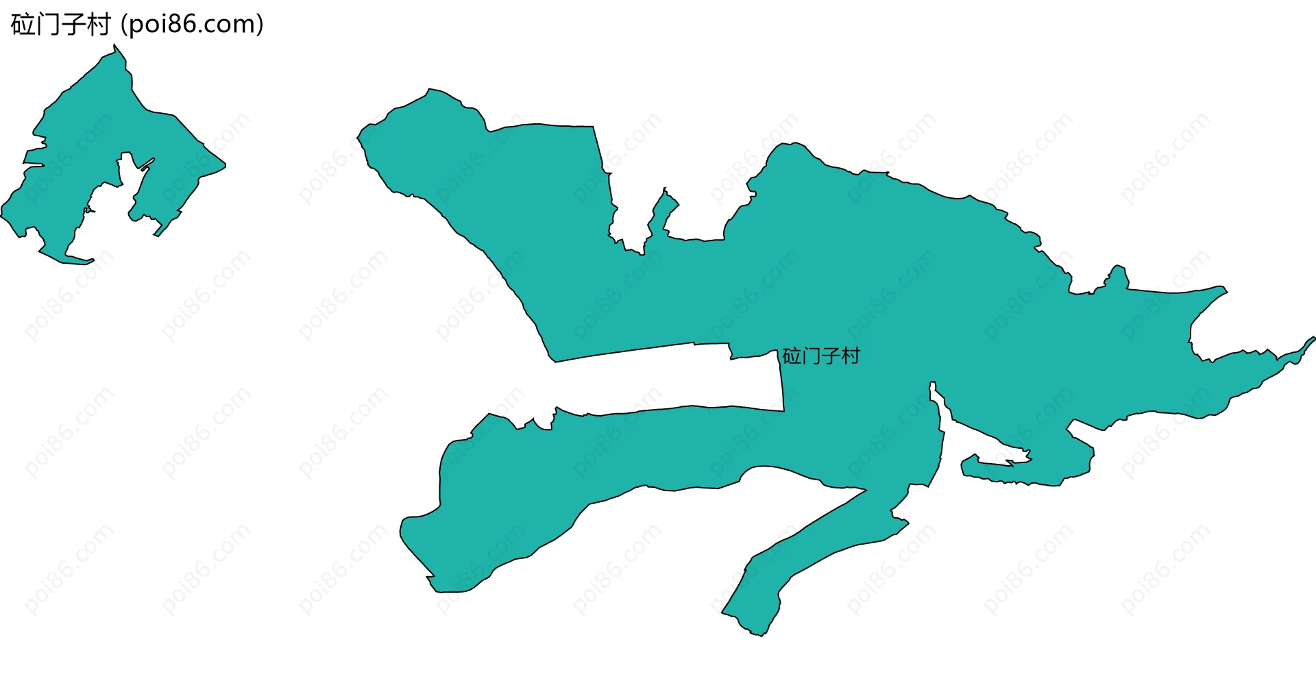 砬门子村边界地图