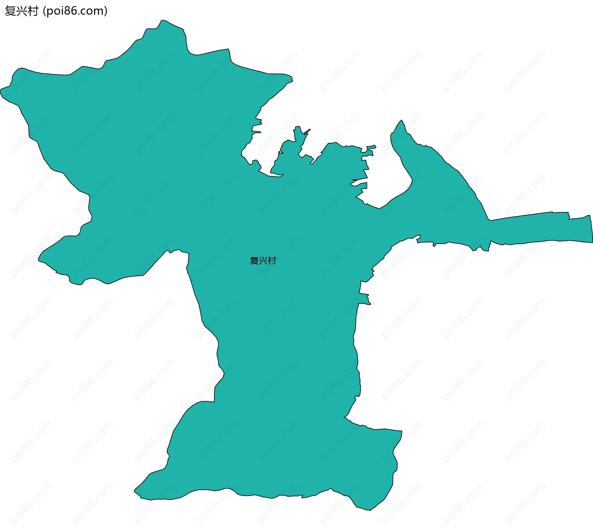 复兴村边界地图