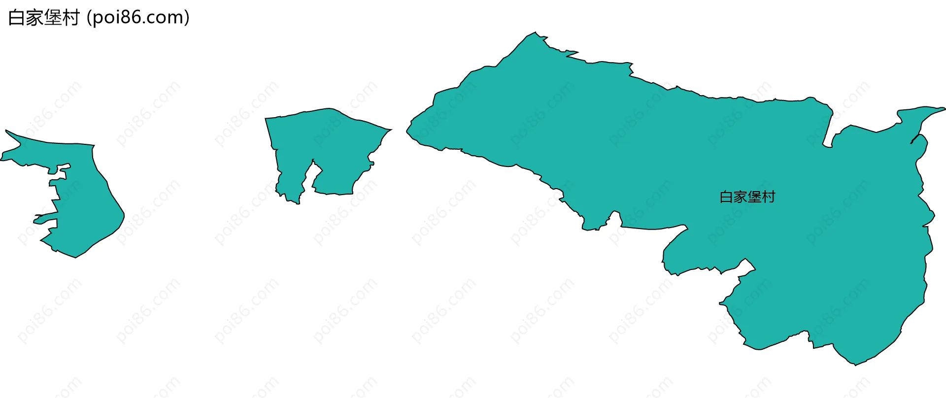 白家堡村边界地图