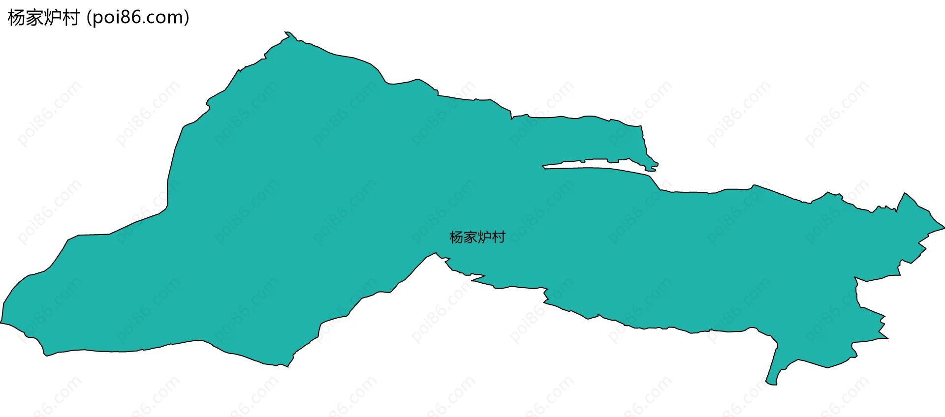 杨家炉村边界地图