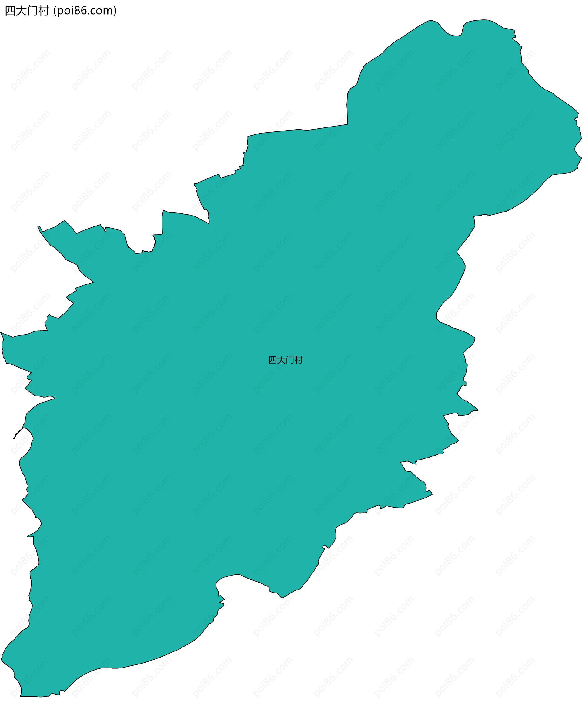 四大门村边界地图