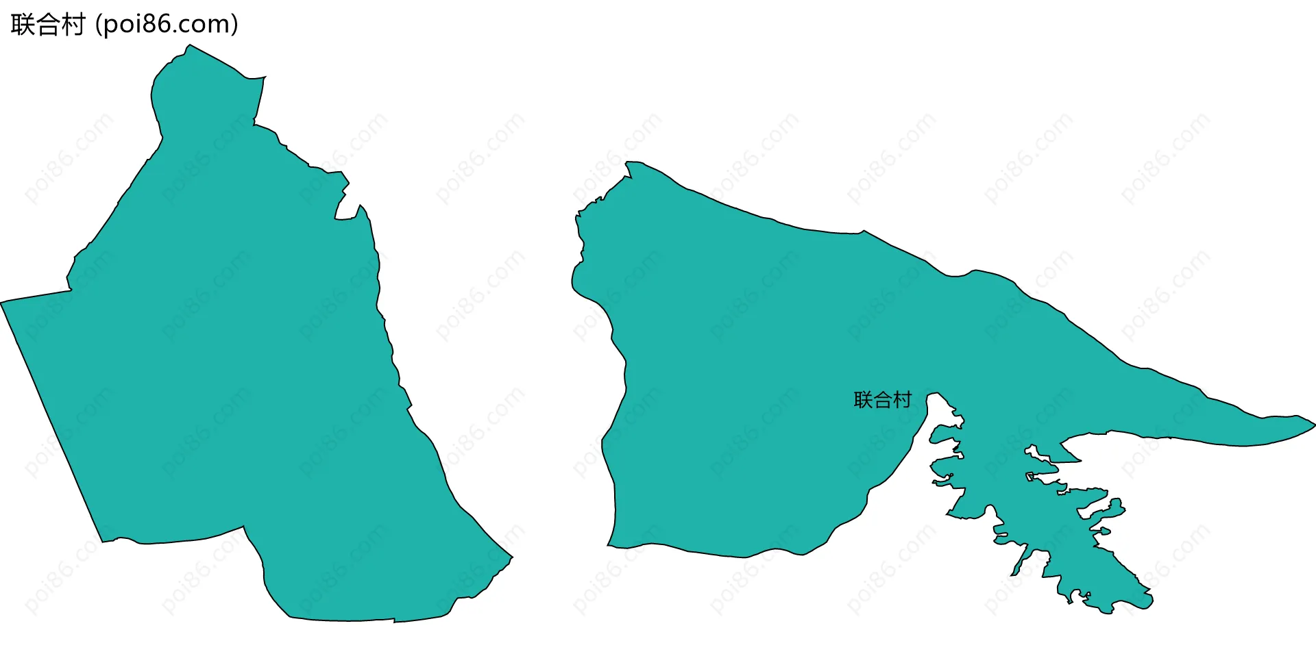 联合村边界地图