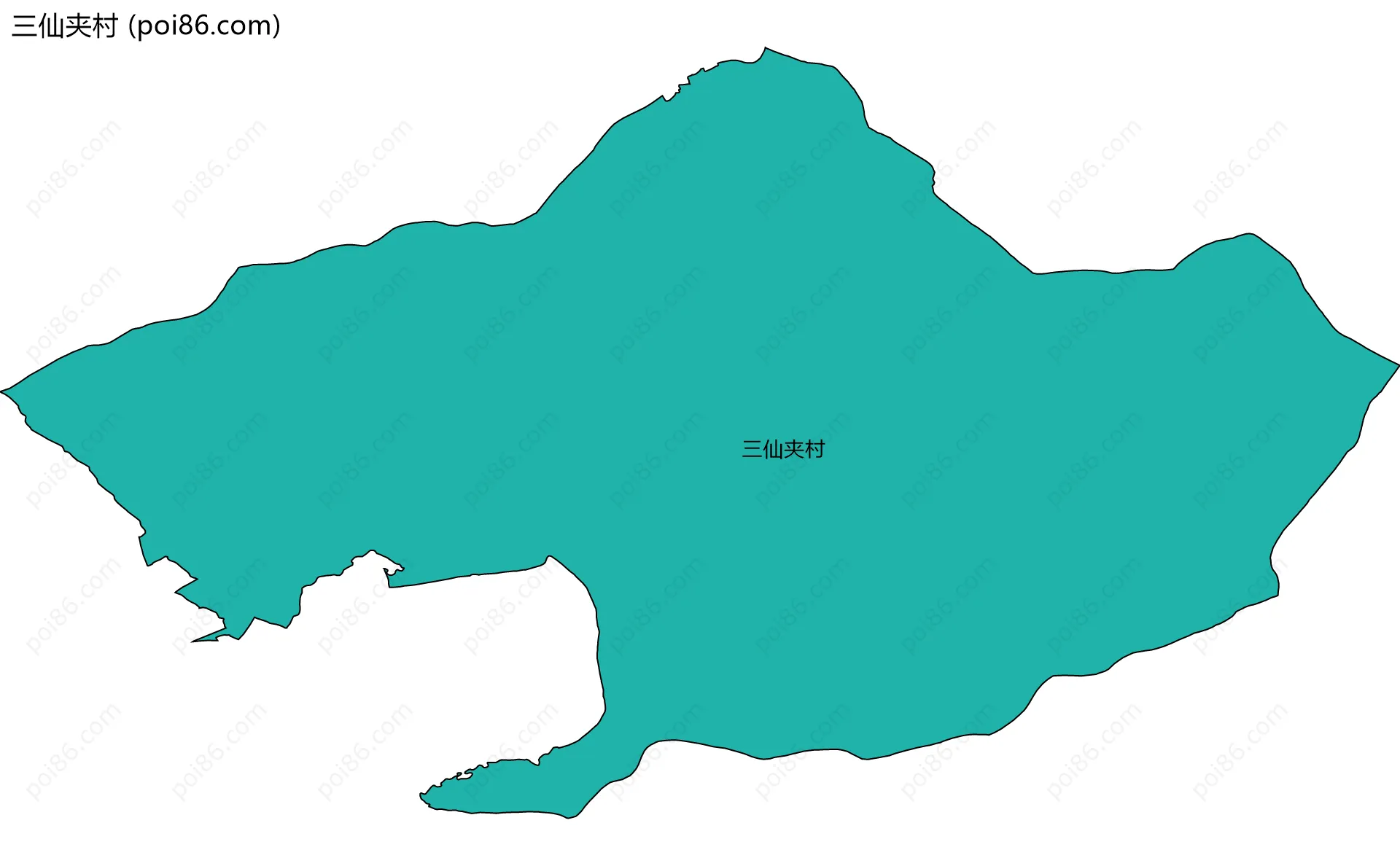 三仙夹村边界地图