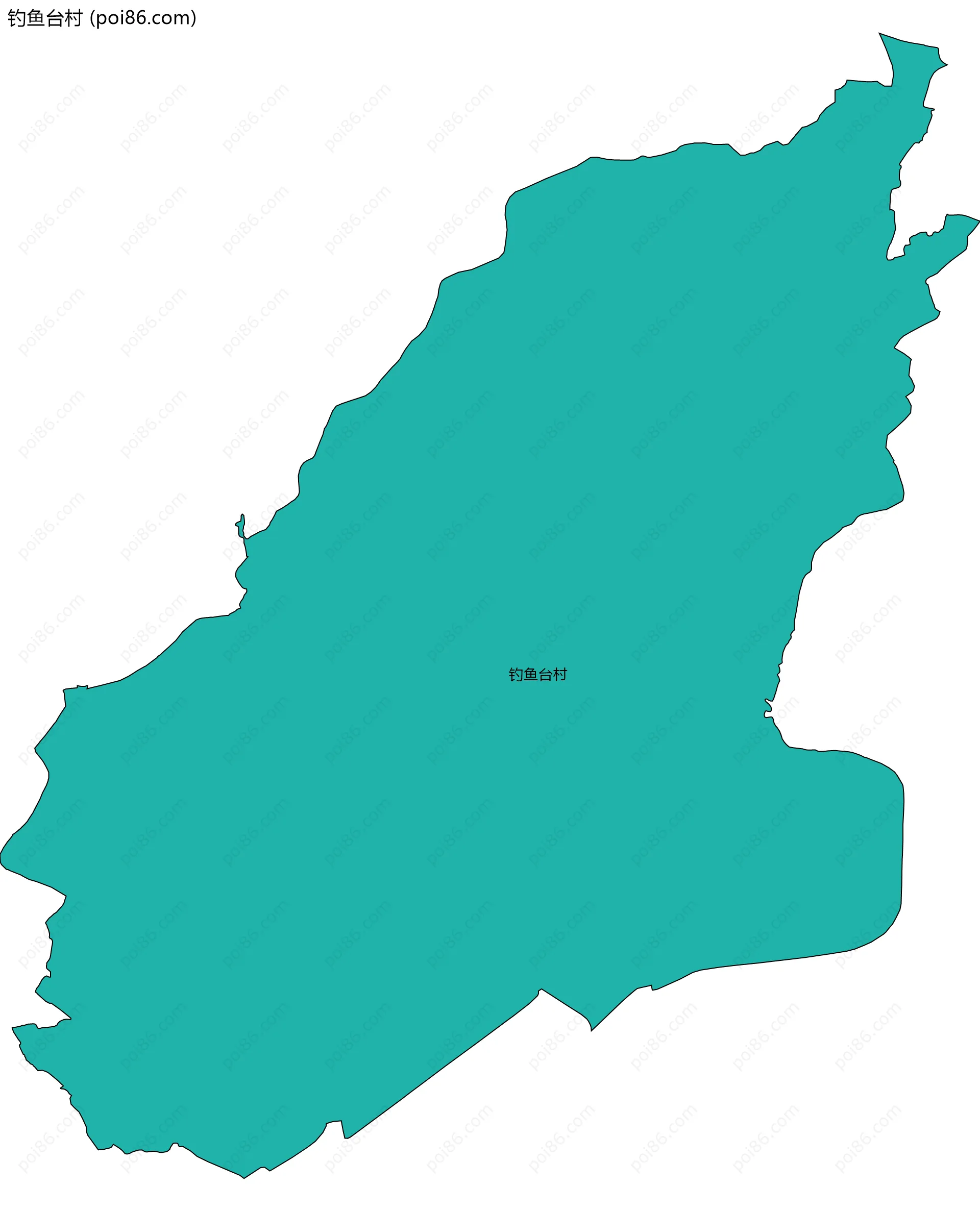 钓鱼台村边界地图