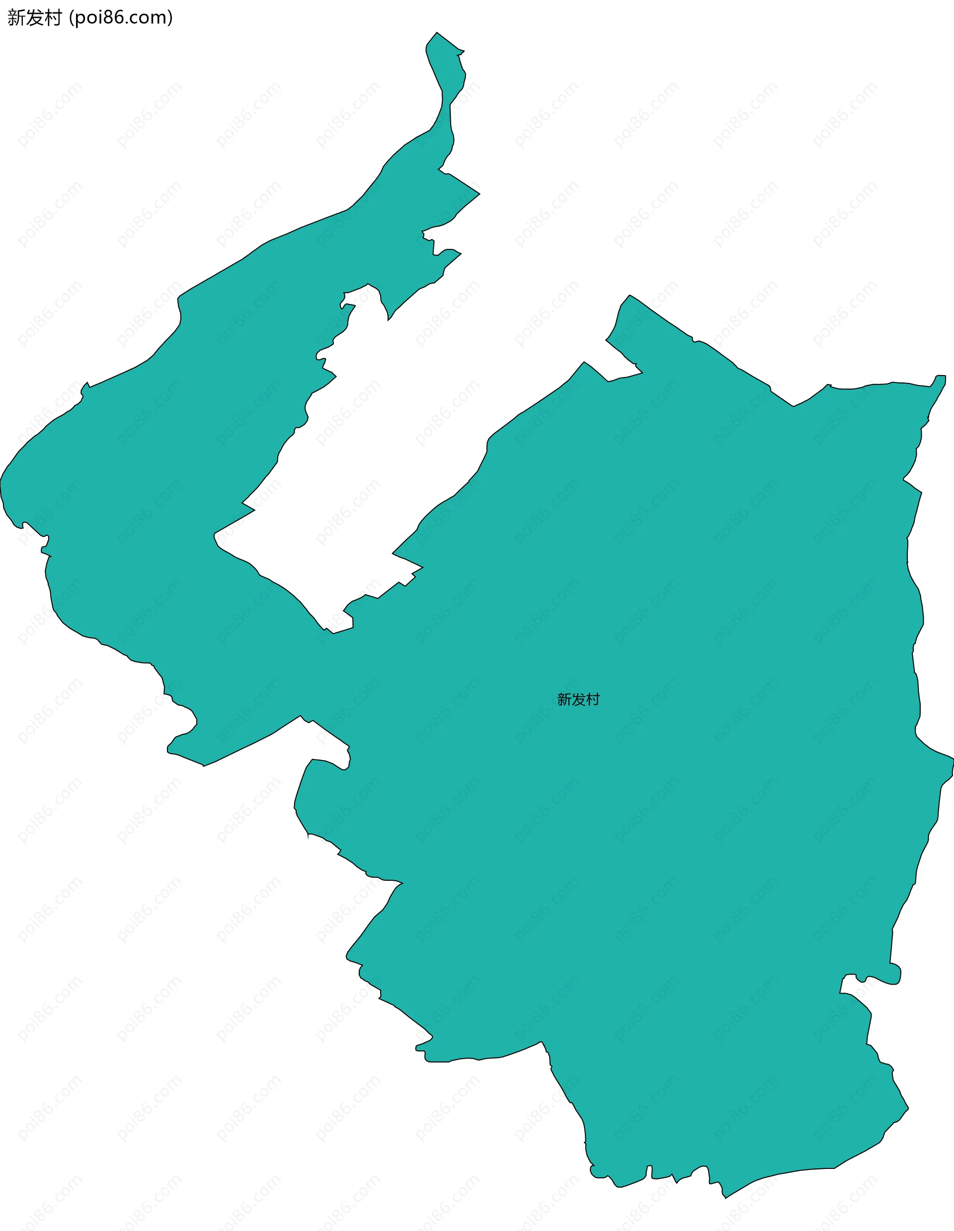 新发村边界地图