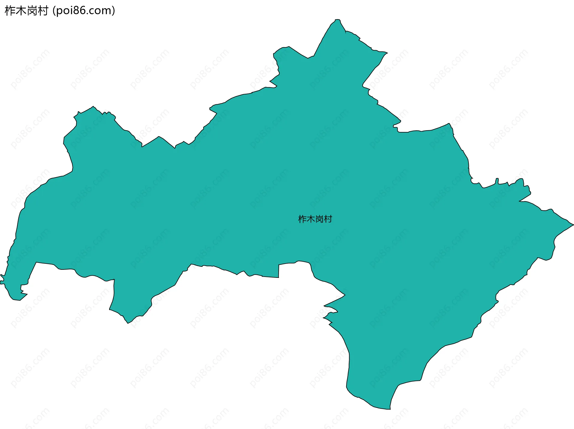 柞木岗村边界地图