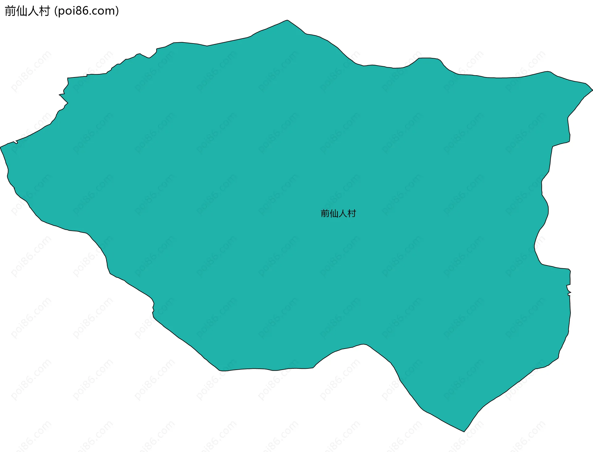 前仙人村边界地图