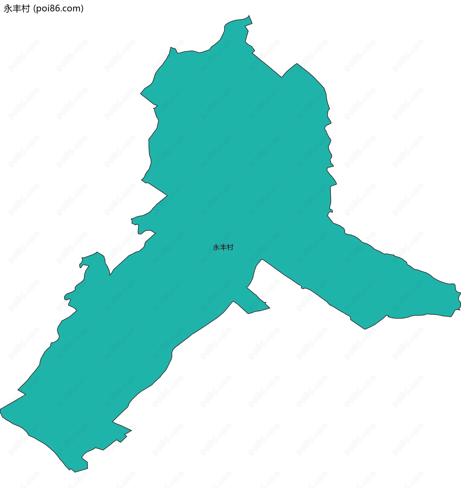 永丰村边界地图