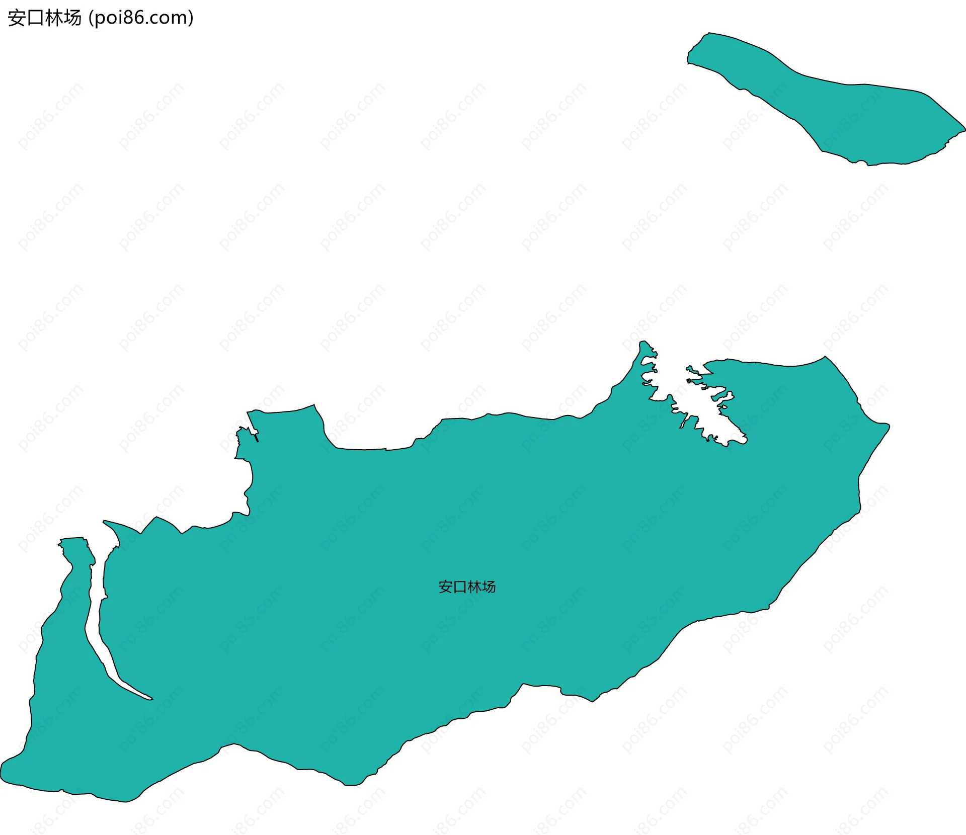 安口林场边界地图