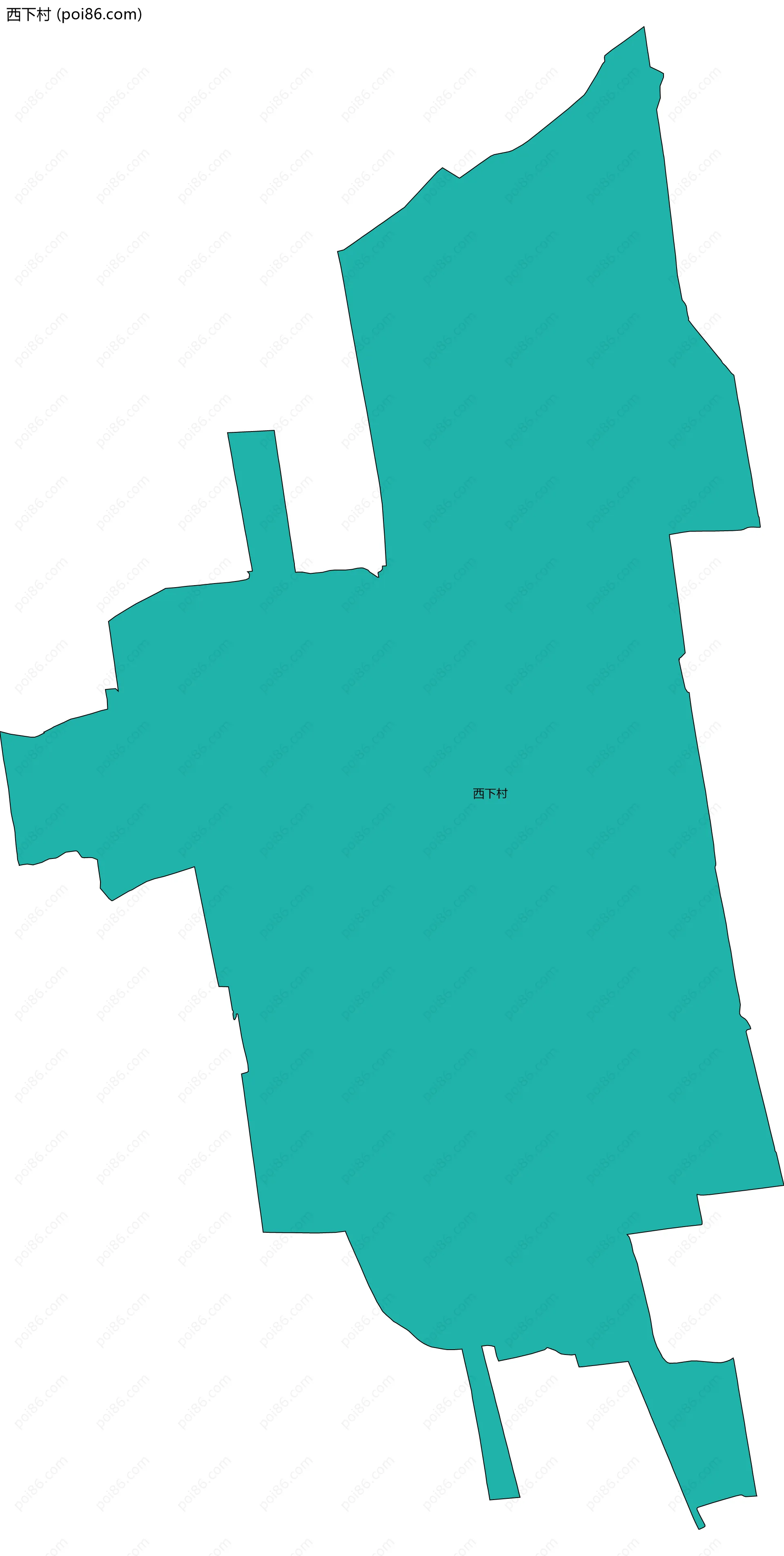 西下村边界地图