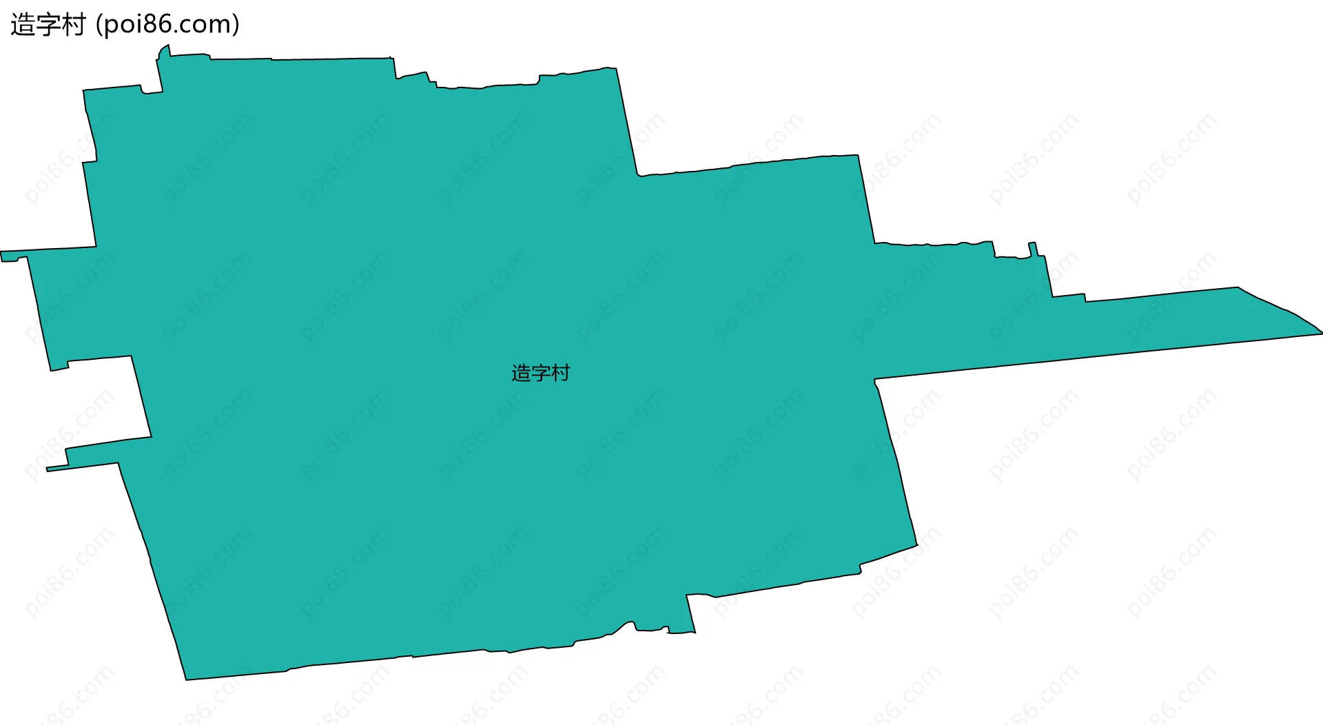 造字村边界地图